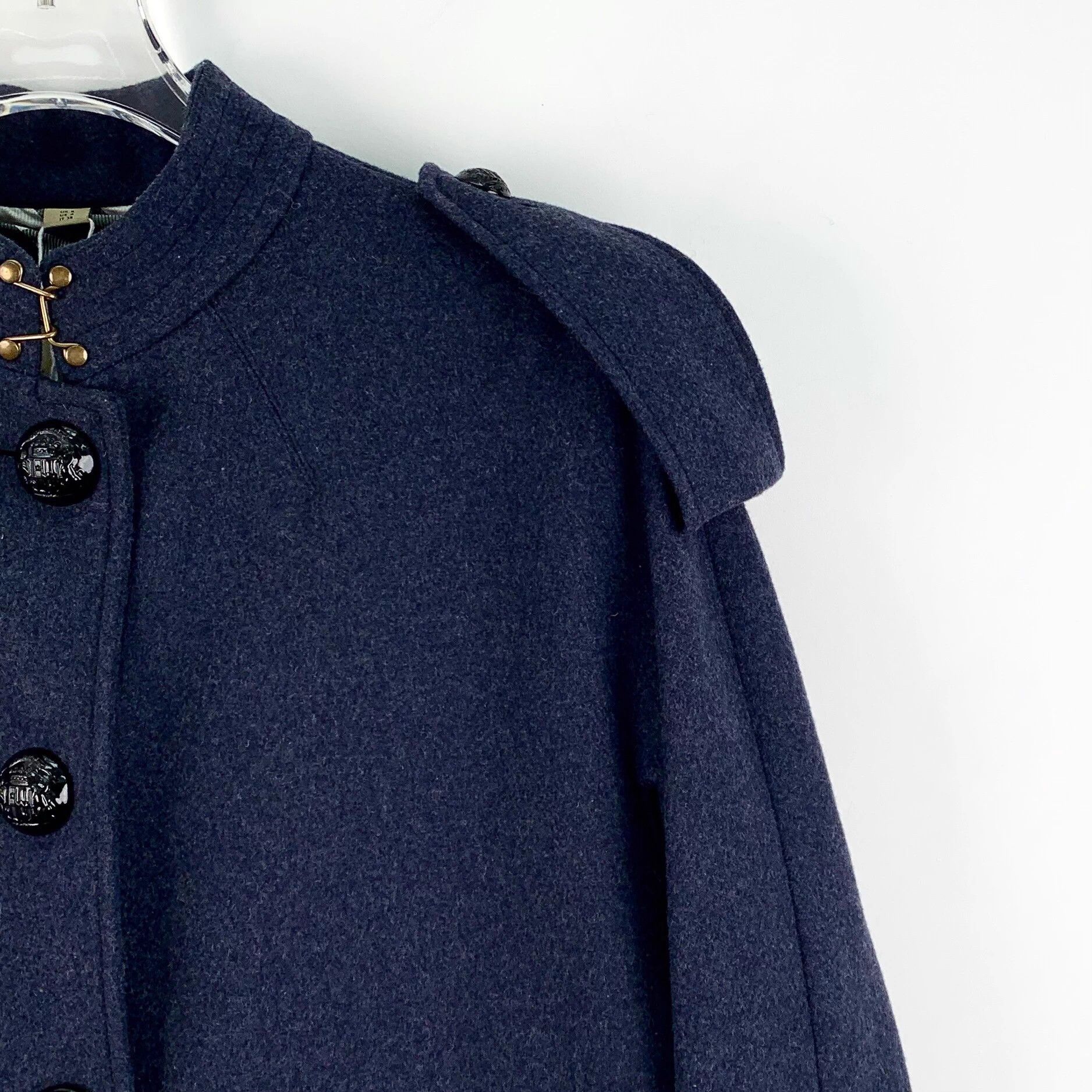 Burberry Burberry Blue Stand Collar Single-Breasted Coat 38 S 99% New Size XS / US 0-2 / IT 36-38 - 3 Thumbnail
