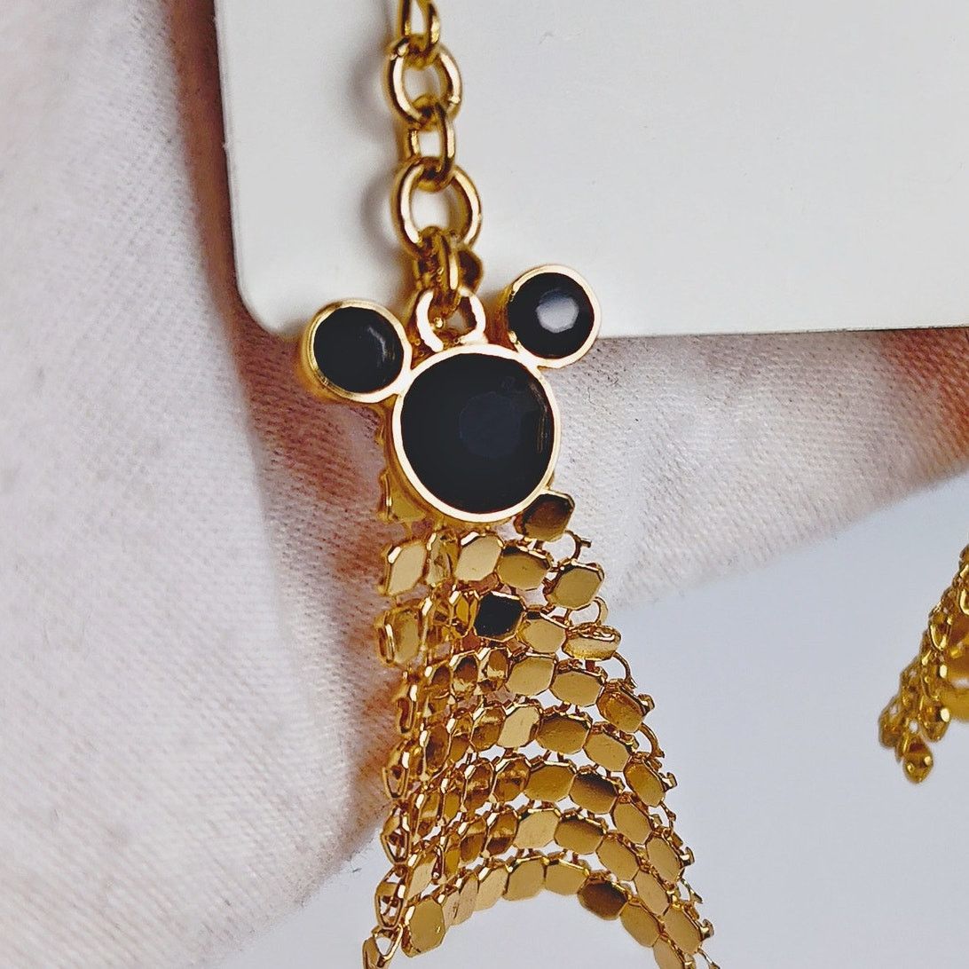 Disney Disney Mickey Mouse Dangle Earrings Black Gold Webbed NIP Size ONE SIZE - 4 Thumbnail