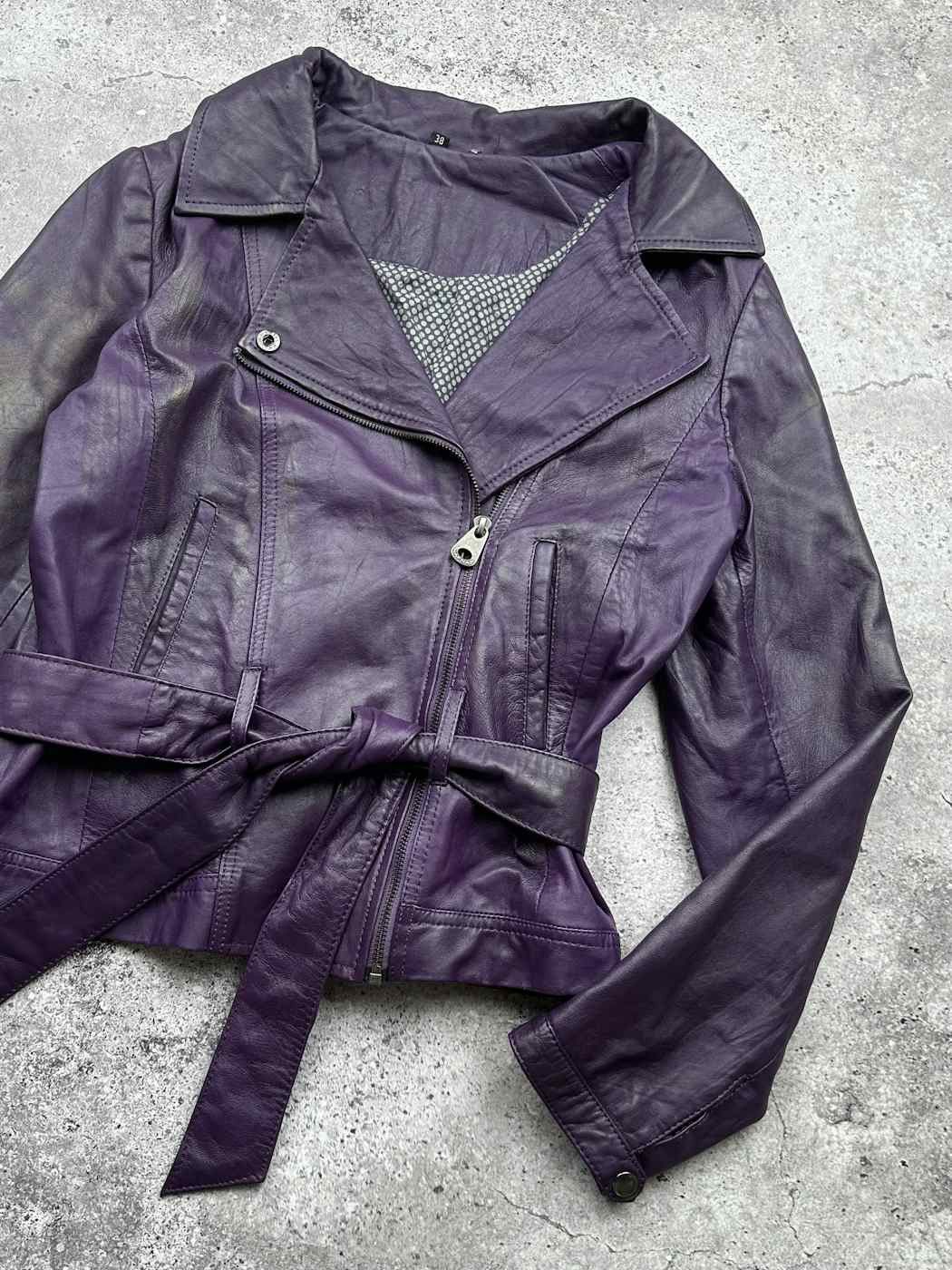 Vintage Vintage Faded Leather Jacket C114(V613)E8 Size XS / US 0-2 / IT 36-38 - 3 Thumbnail