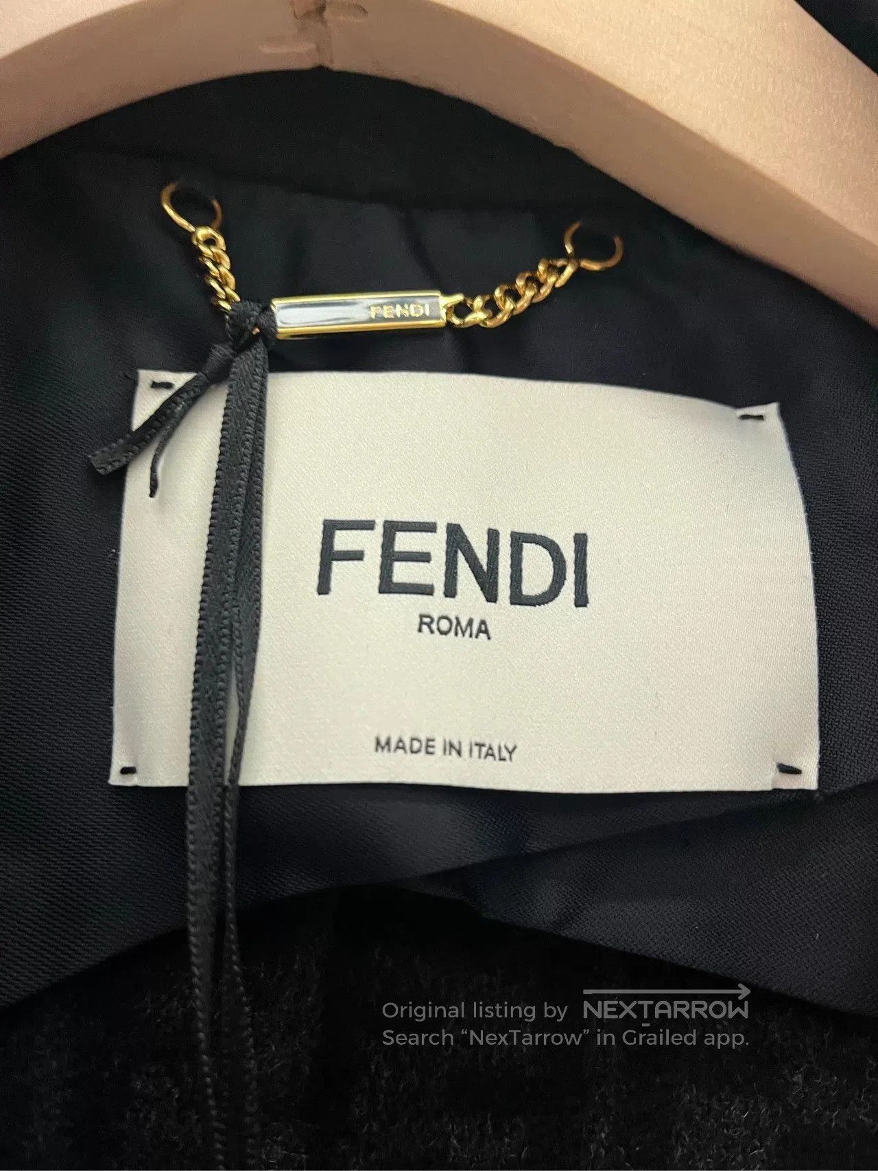 Fendi Fendi Wool Coat with Scarf Decoration. Size US S / EU 44-46 / 1 - 5 Thumbnail