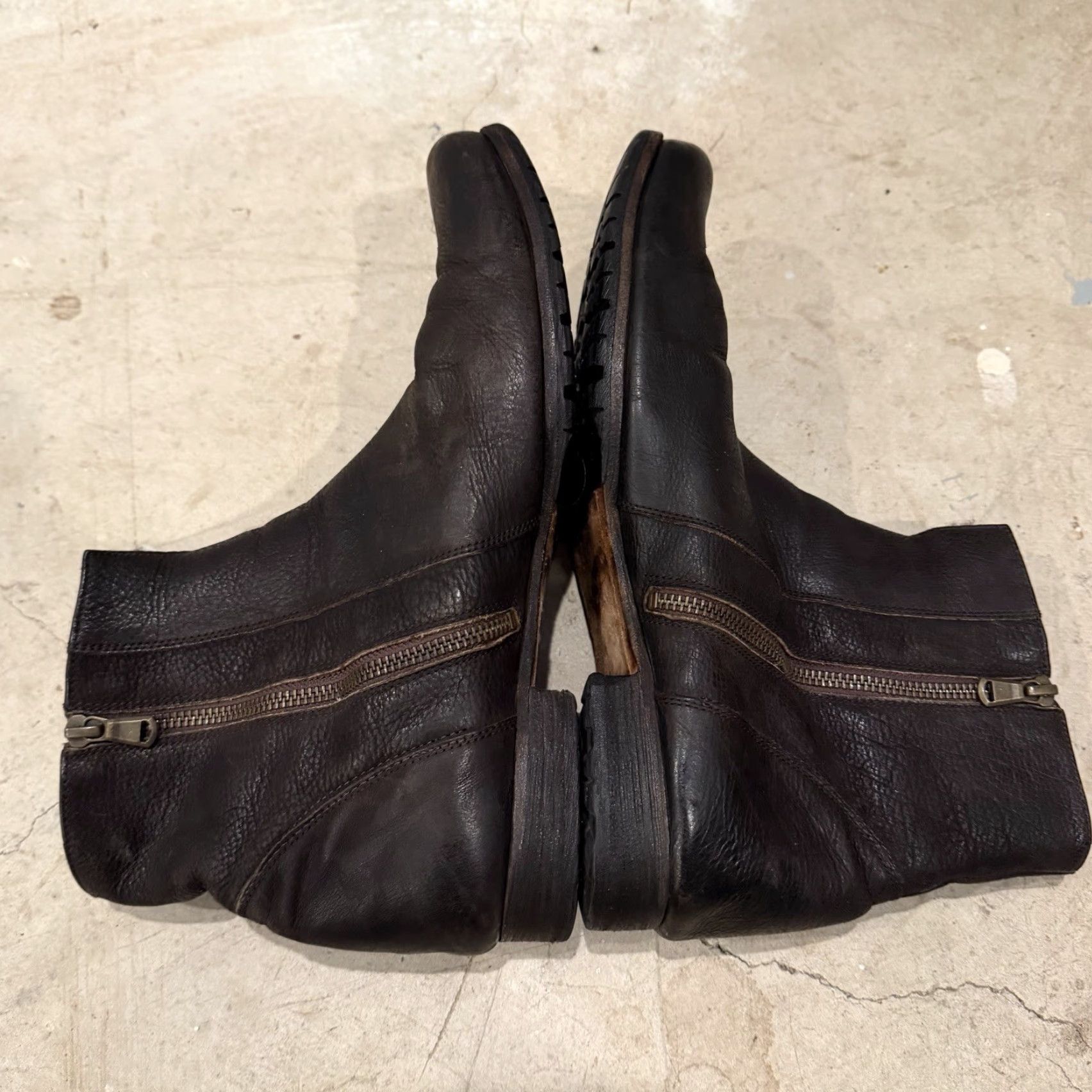 Billy Reid VINTAGE Billy Reid Mens Boots Paglia Brown Fur Leather Italy 10 Zipper Boot Mens/girls? Size US 10 / EU 43 - 7 Thumbnail