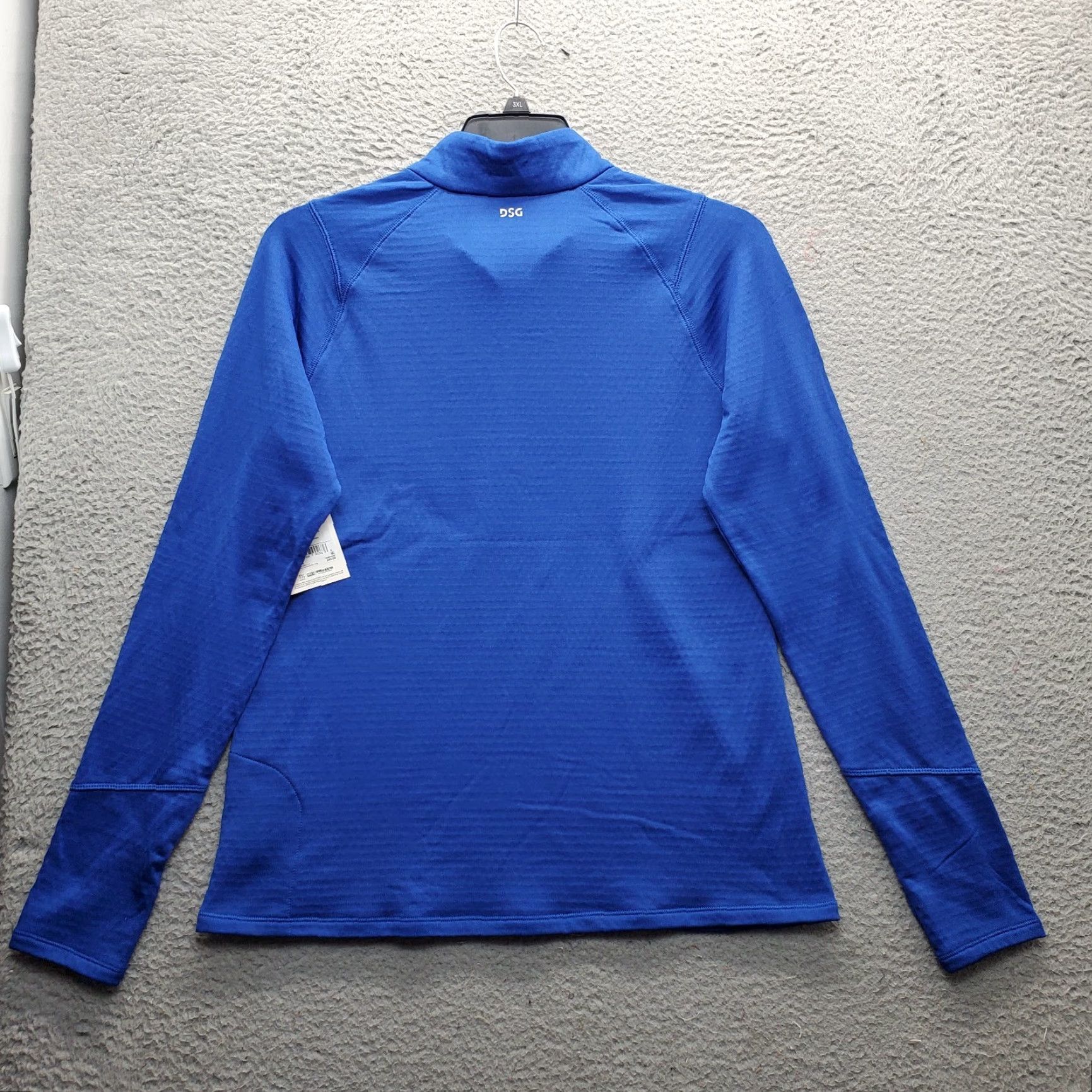 Vintage DSG Activewear Top Women Blue L Womens Size L 1/4 Zip Thumb Hole Raglan Sleeve Mock Neck Pockets Casual Outdoor” Size L / US 10 / IT 46 - 2 Thumbnail