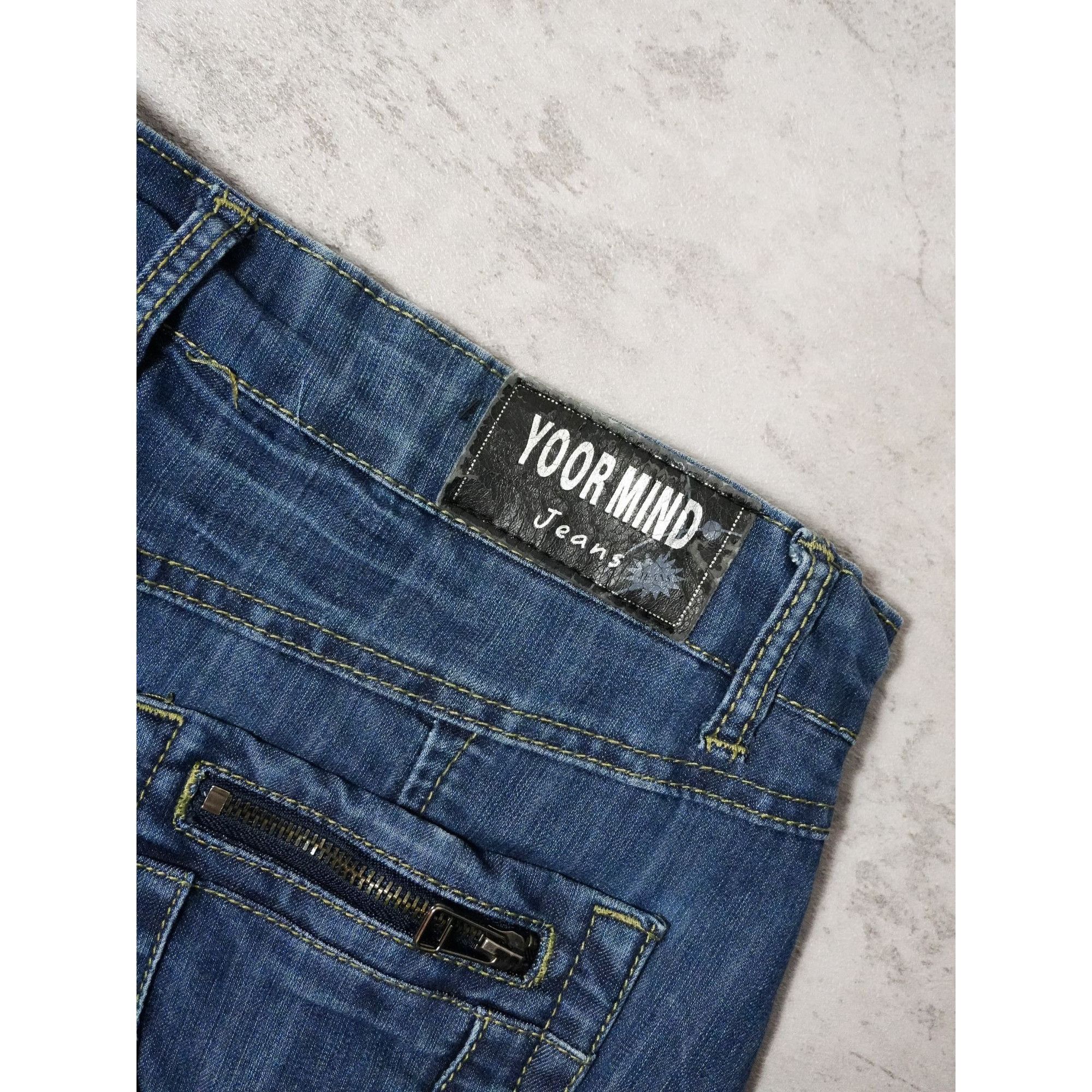 Other Y2k Your Mind Ruffled Denim Jeans Skirt Size 32" / US 10 / IT 46 - 4 Thumbnail