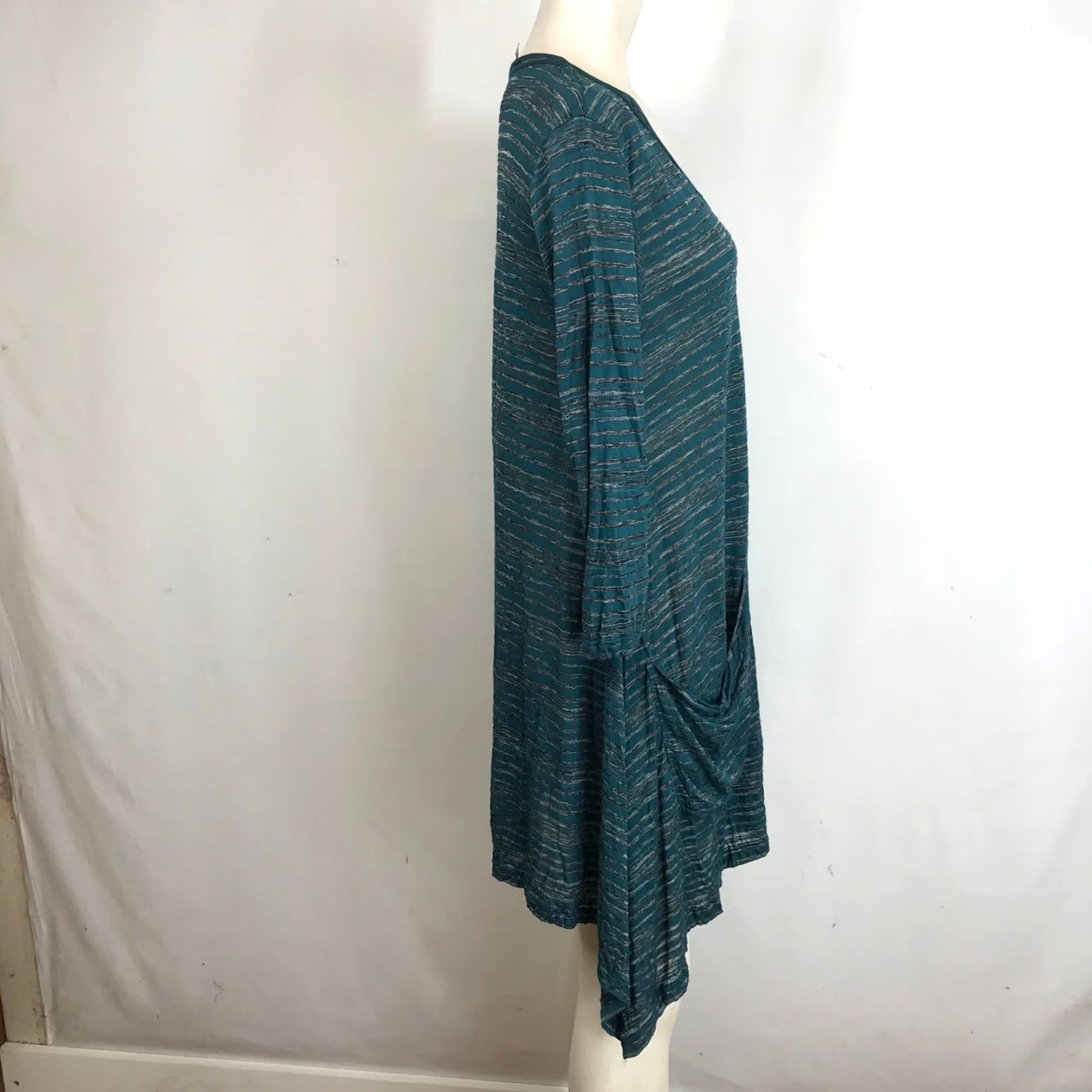 Altea VINTAGE? Comfy USA Teal Stripe Pocket Tunic Dress XS Size XS / US 0-2 / IT 36-38 - 4 Thumbnail
