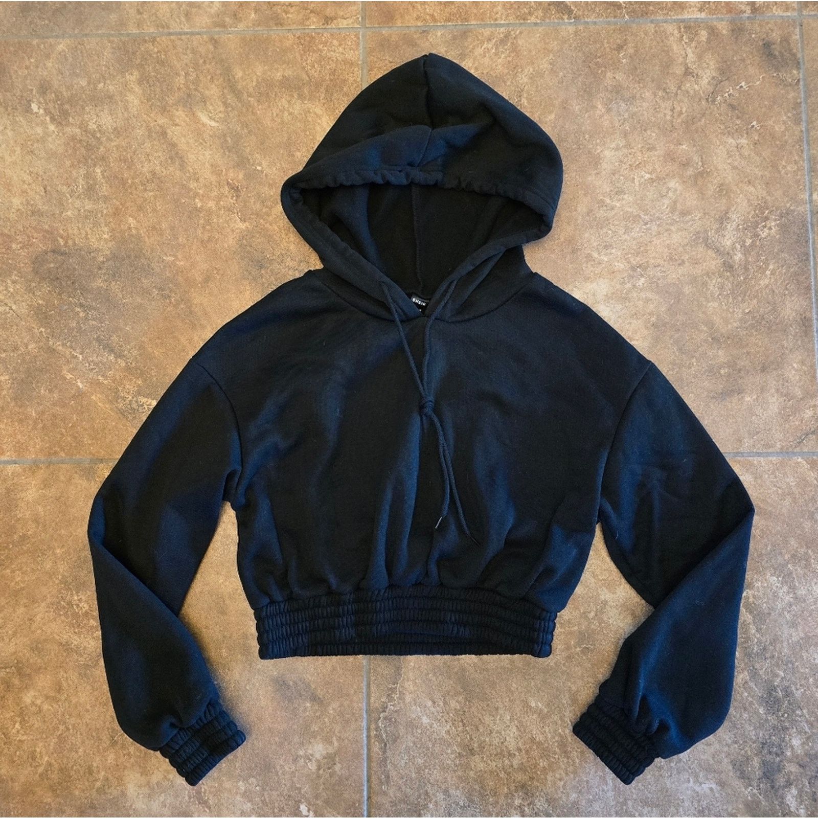 Shein Black Cropped | SHEIN | Hoodie Long Sleeve Size S / US 4 / IT 40 - 1 Thumbnail