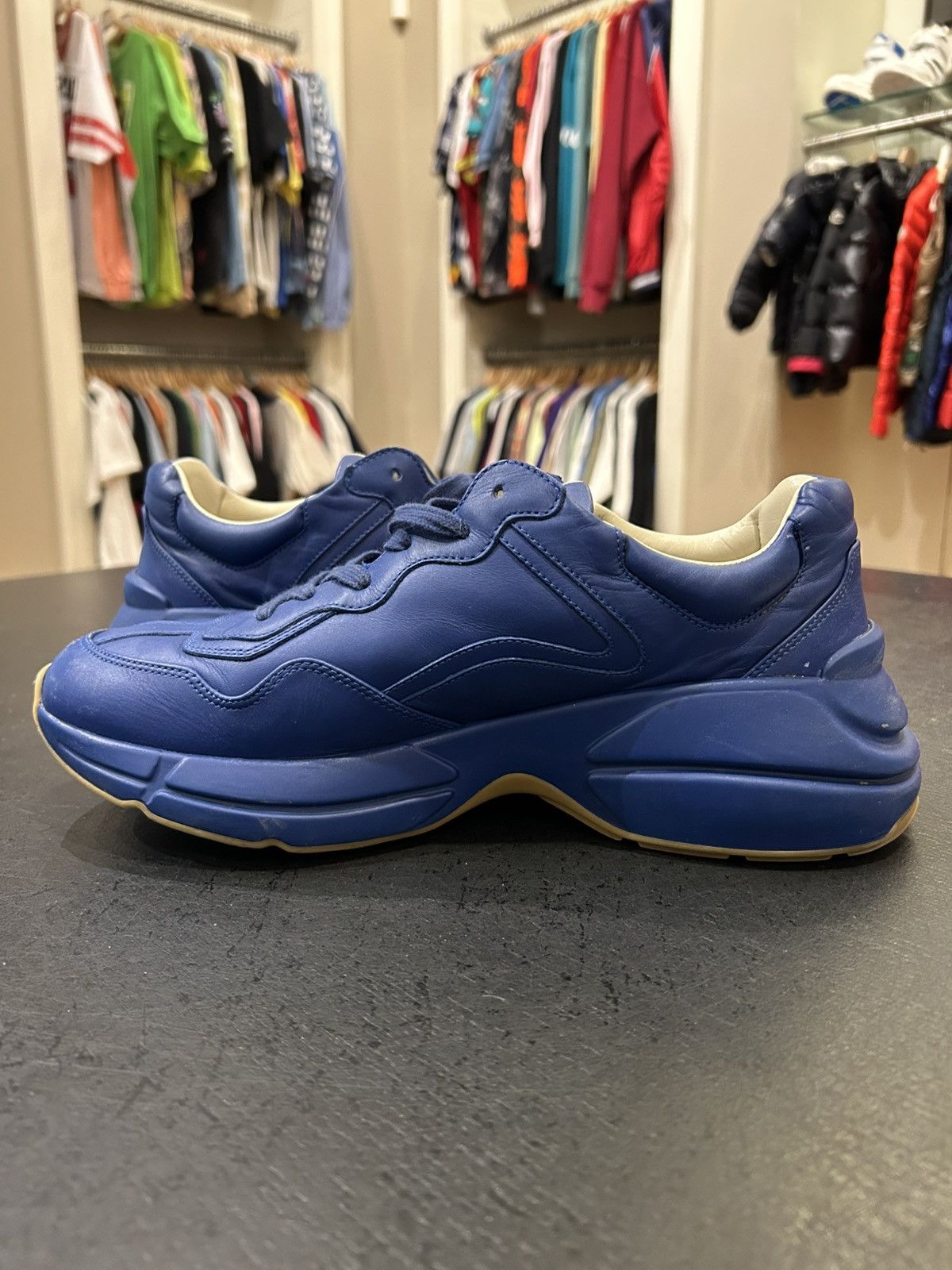 Gucci Gucci Rython Blue Print Sneaker Size US 8 / EU 41 - 3 Thumbnail