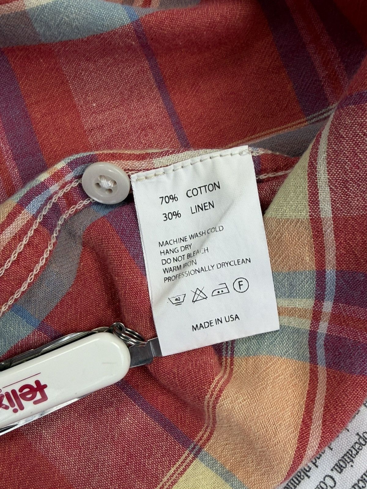 Engineered Garments Engineered Garments Linen Blend Plaid Shirt USA Short Sleeve Size US L / EU 52-54 / 3 - 12 Thumbnail