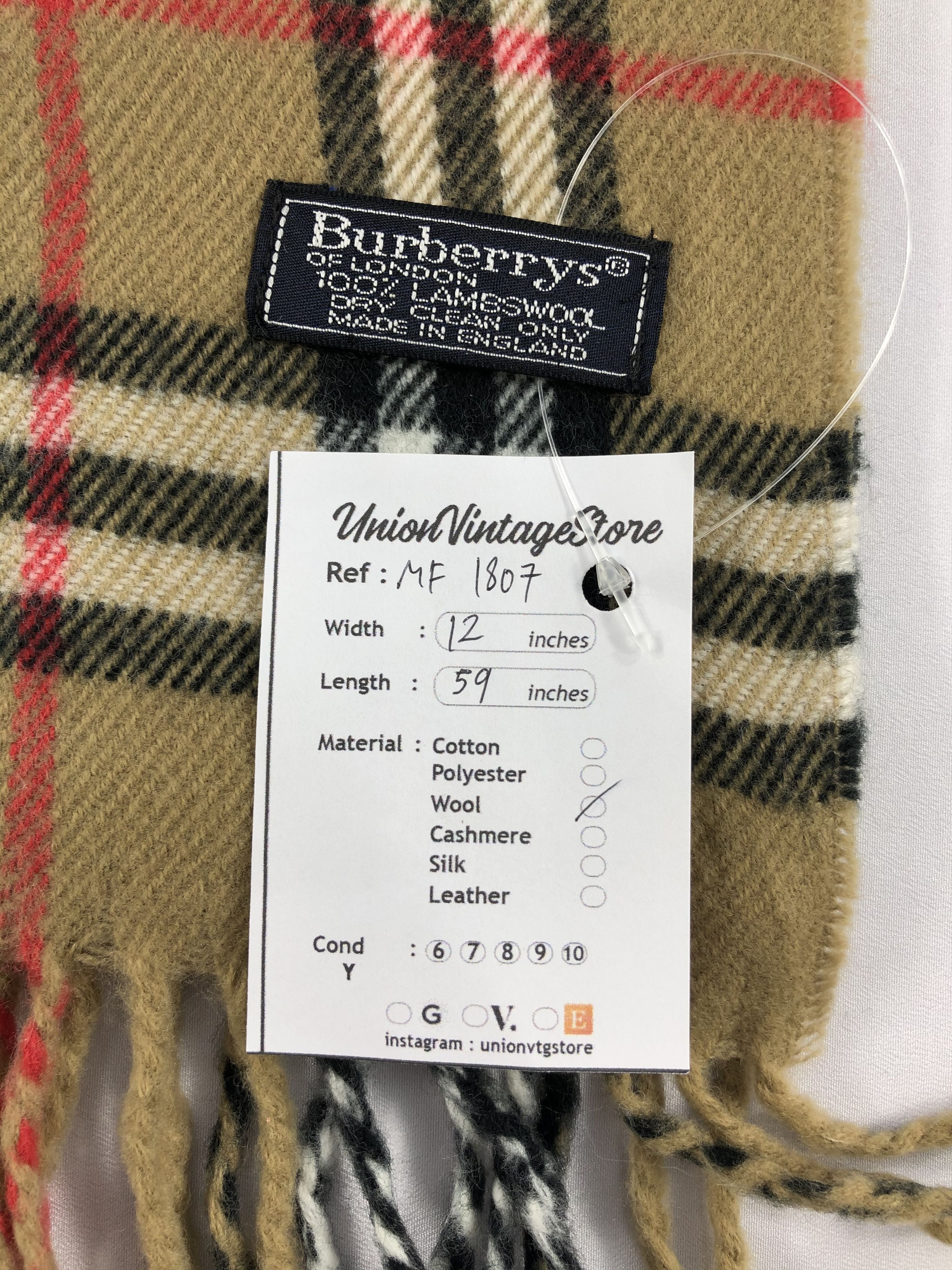 Burberry Vintage Burberry Scarf/Muffler/Neckwear MF1807 Size ONE SIZE - 5 Thumbnail
