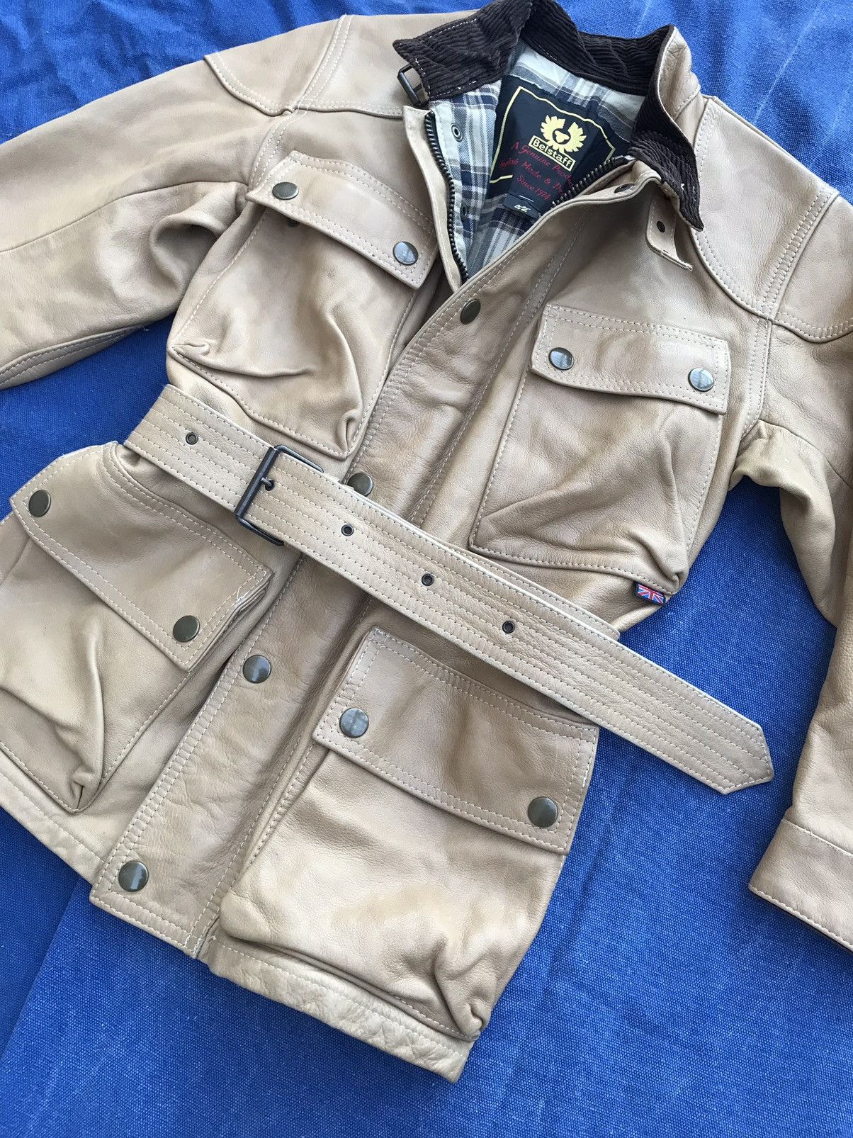 Belstaff BELSTAFF THICK FULL GRAIN VEG TANNED LEATHER JACKET Size M / US 6-8 / IT 42-44 - 14 Thumbnail