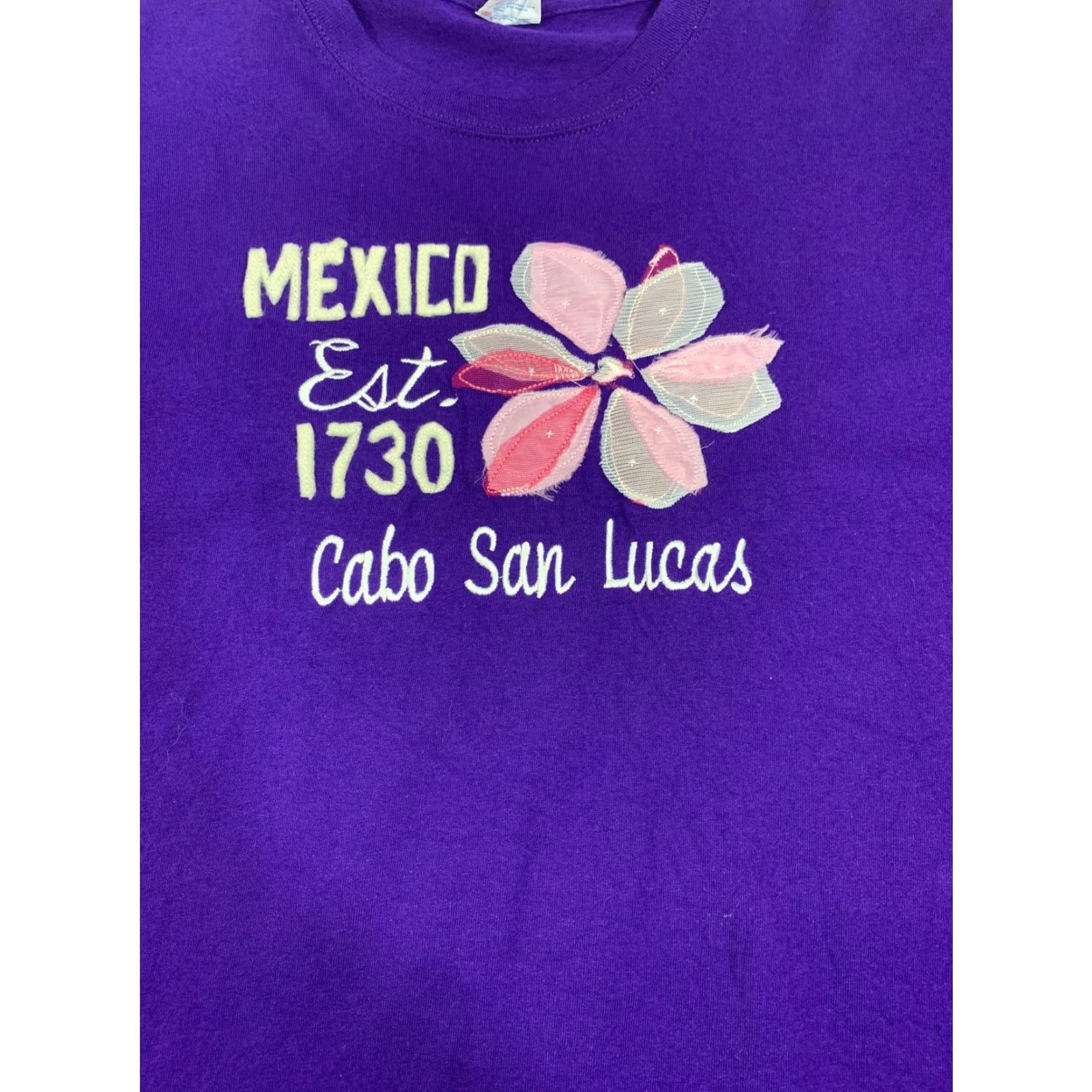 Vintage Yazbek Embroided Mexico T Shirt Purple XL Short Sleeve Crew Neck Men Size US XL / EU 56 / 4 - 2 Thumbnail