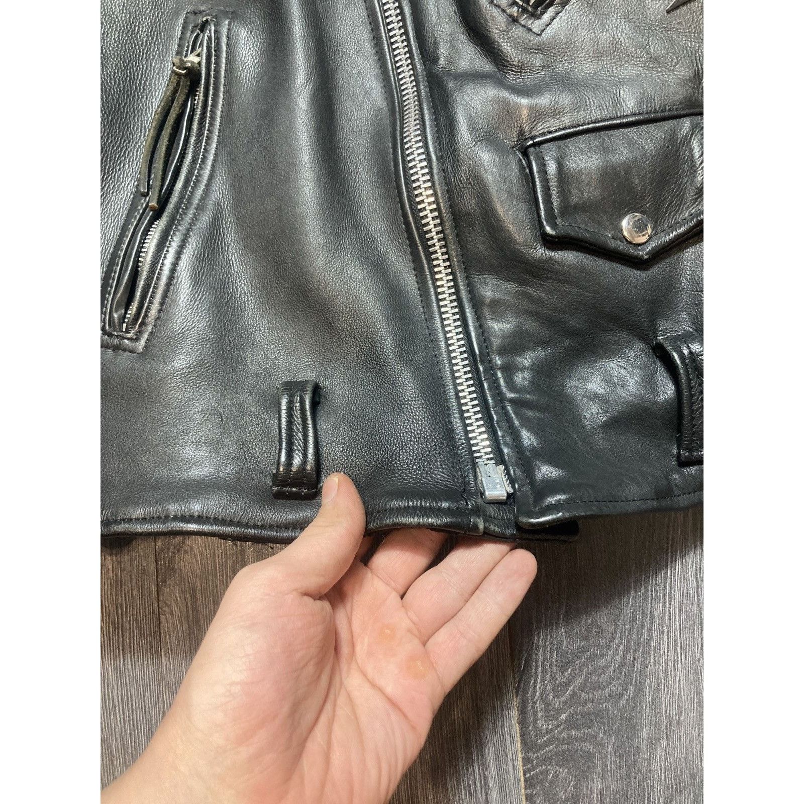 Genuine Leather 90s Opium Vintage Leather Bike Jacket Archive Size US L / EU 52-54 / 3 - 13 Thumbnail