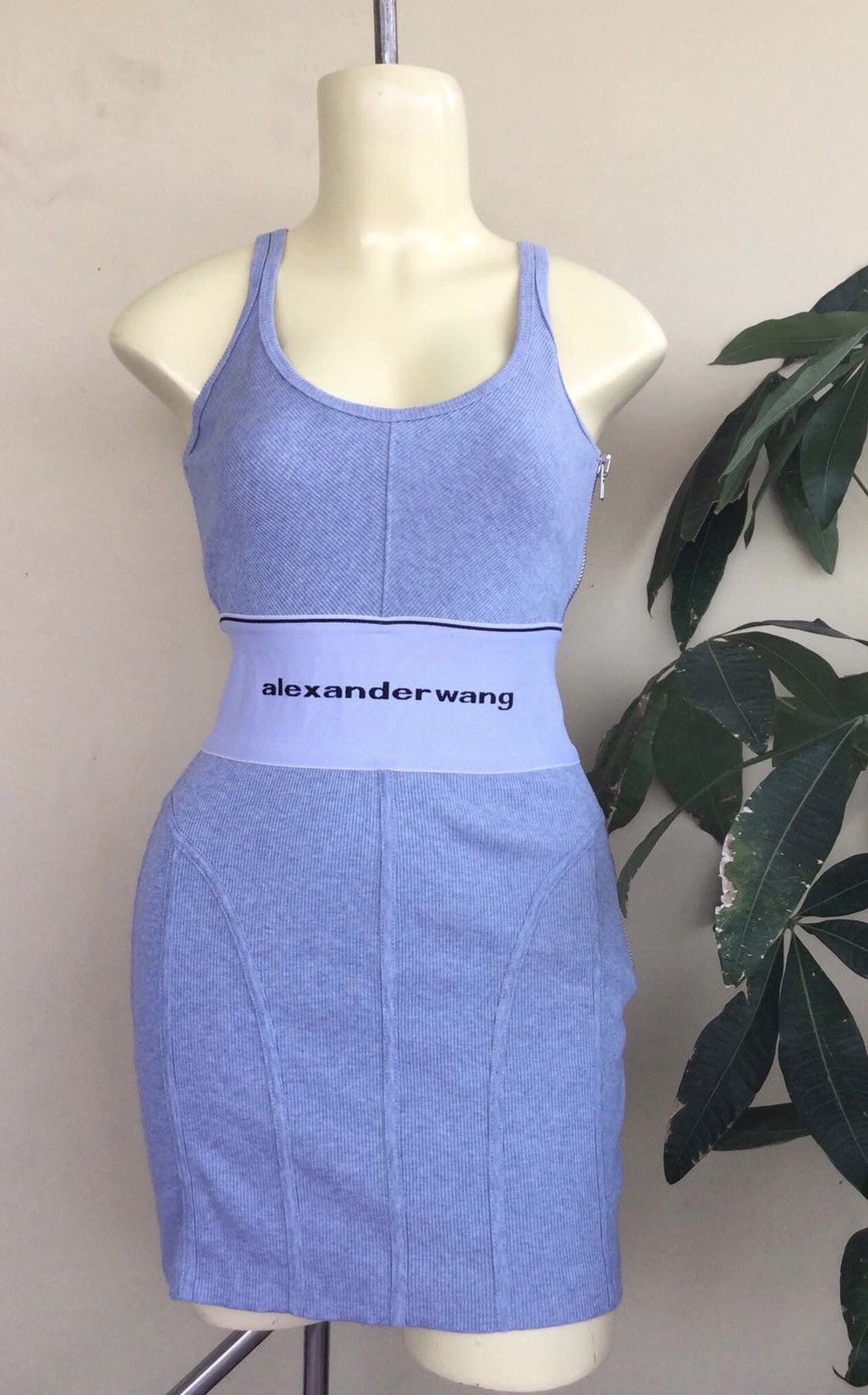 Alexander Wang ALEXANDERWANG ELASTIC BODYCON LOGO DRESS Size S / US 4 / IT 40 - 2 Thumbnail