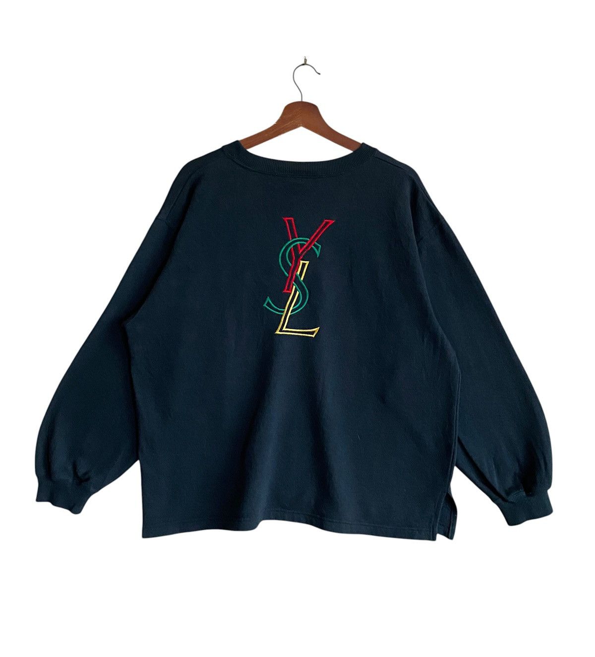 Yves Saint Laurent Very Rare Vintage YvesSaintLaurent SpellOut Sweatshirt 1990s Size US M / EU 48-50 / 2 - 1 Thumbnail