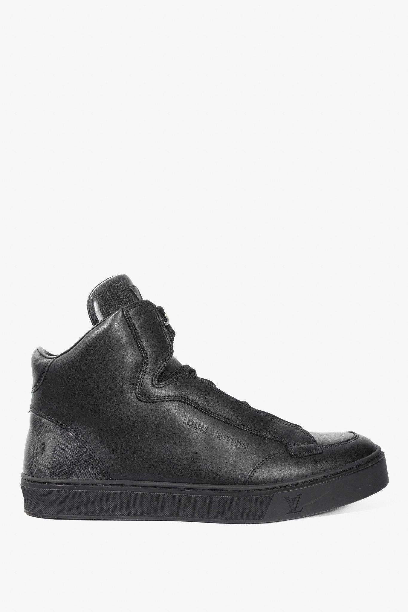 Louis Vuitton Louis Vuitton Speaker Leather & Damier High-Top Sneakers Size US 6 / EU 39 - 1 Thumbnail