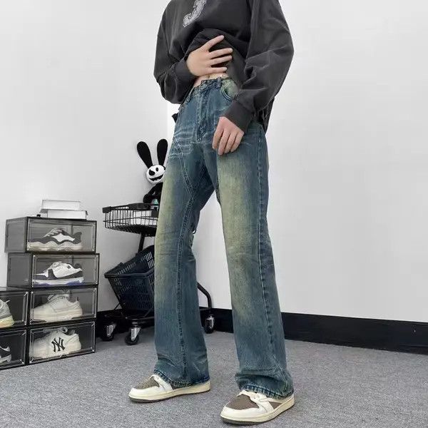 VIBE Vintage distressed washed corrugated bootcut jeans Size US 34 / EU 50 - 3 Thumbnail