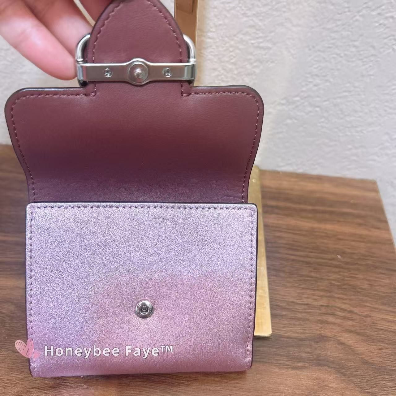 Coach Coach Small Morgan Wallet CP462 Metallic Lilac Size ONE SIZE - 7 Thumbnail