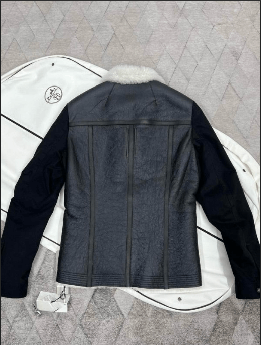 Rick Owens Rick Owens Black & White Shearling Collar Denim Jacket Size US S / EU 44-46 / 1 - 2 Thumbnail