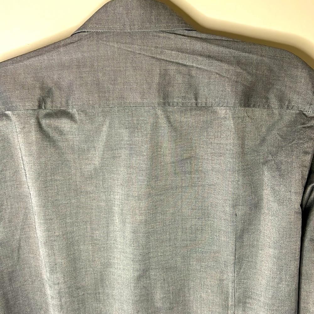 Hugo Boss Slim Fit - BOSS -sz15.5-Silver Grey-100% Ctn Travel Fabric Size 38R - 6 Thumbnail
