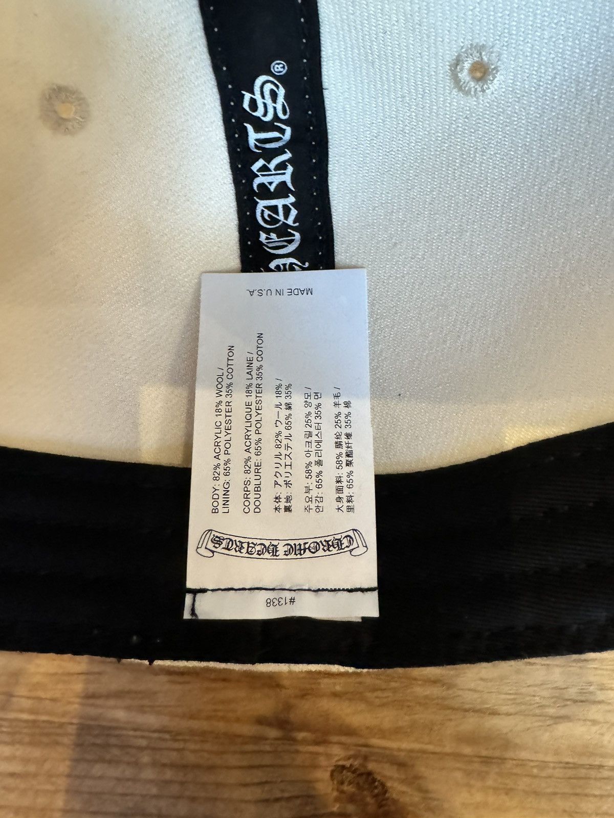 Chrome Hearts Chrome Hearts Fitted Hat White / Red Size ONE SIZE - 5 Thumbnail