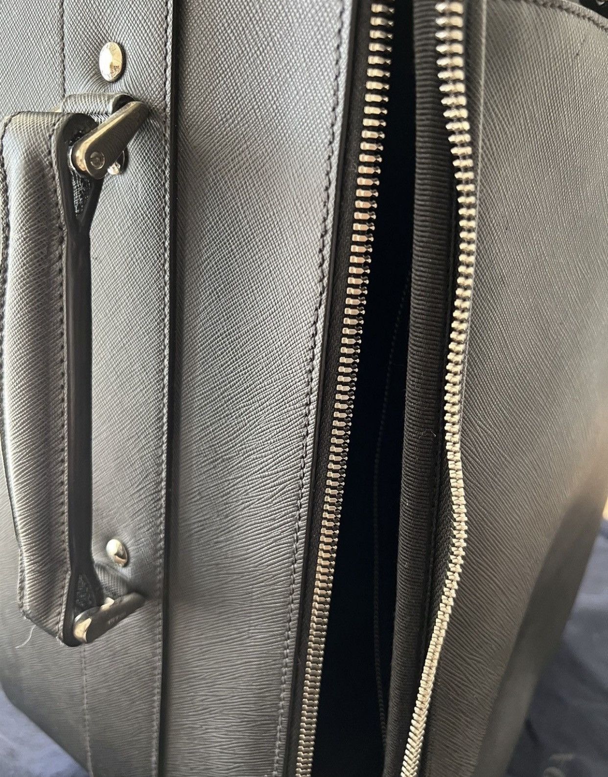 Prada Saffiano Leather Travel Suitcase | Carry On Size ONE SIZE - 6 Thumbnail