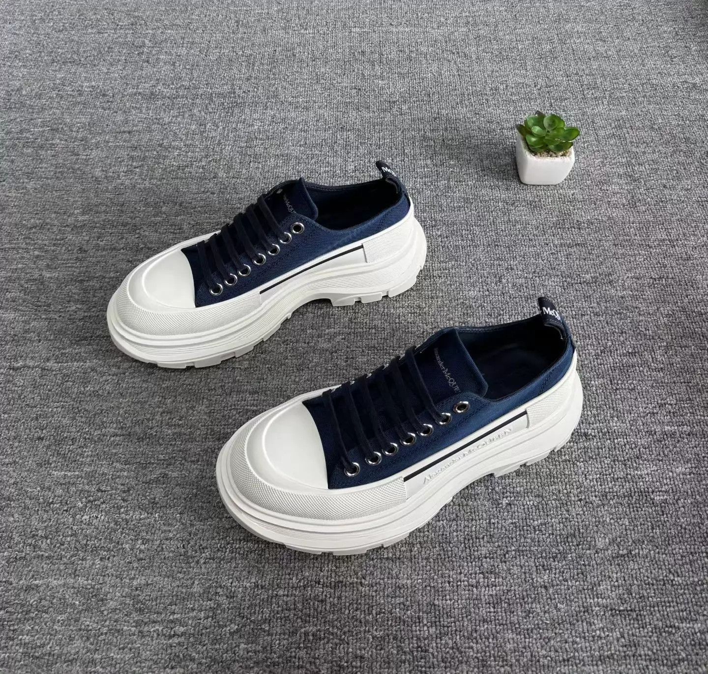 Alexander McQueen Alexander McQueen Martin Boots Navy Blue 39 Boxed New Size US 8.5 / IT 38.5 - 1 Thumbnail
