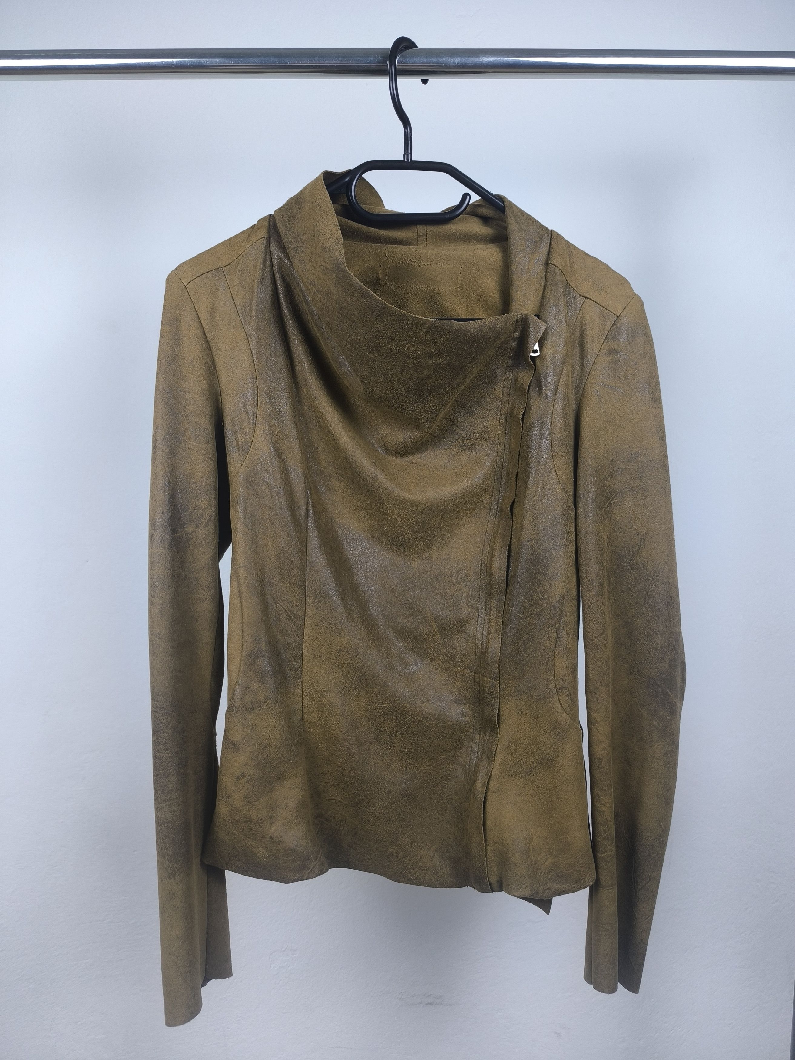 Japanese Brand Asymmetrical Blistered Avant Garde Jacket Rick Owens Dupe Size US XS / EU 42 / 0 - 1 Thumbnail