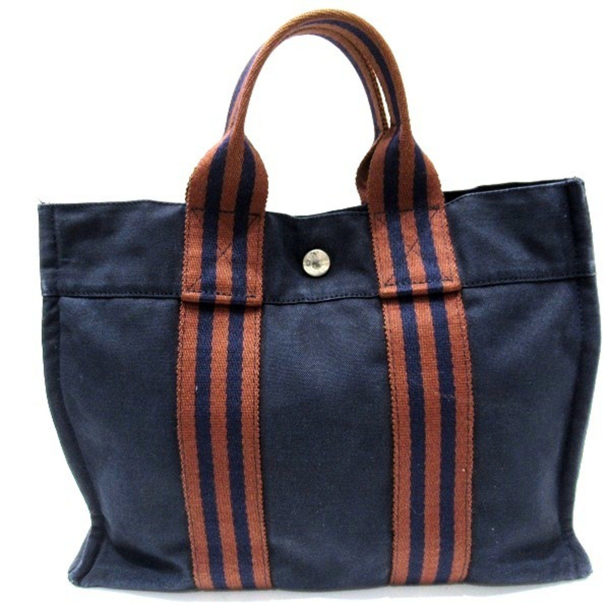 image of Hermes Foultou Pm Navy Bag Tote Women's in Blue