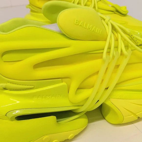 Balmain Balmain Unicorn Low-Top Neon Chunky Sneakers - EU44/US11 Size US 11 / EU 44 - 9 Thumbnail