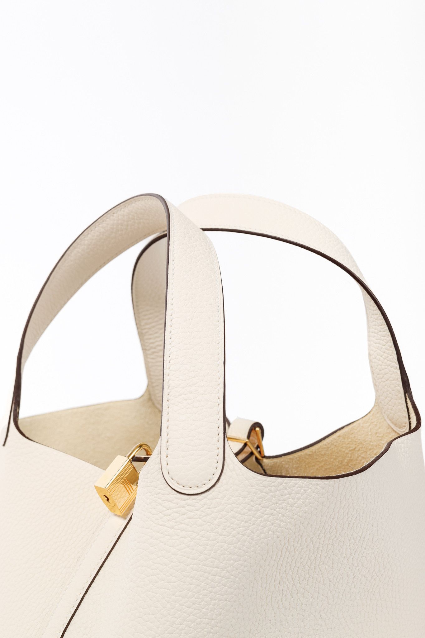 Hermes Hermes Picotin Lock 22 Nata Taurillon Clemence Leather Tote Size ONE SIZE - 7 Thumbnail