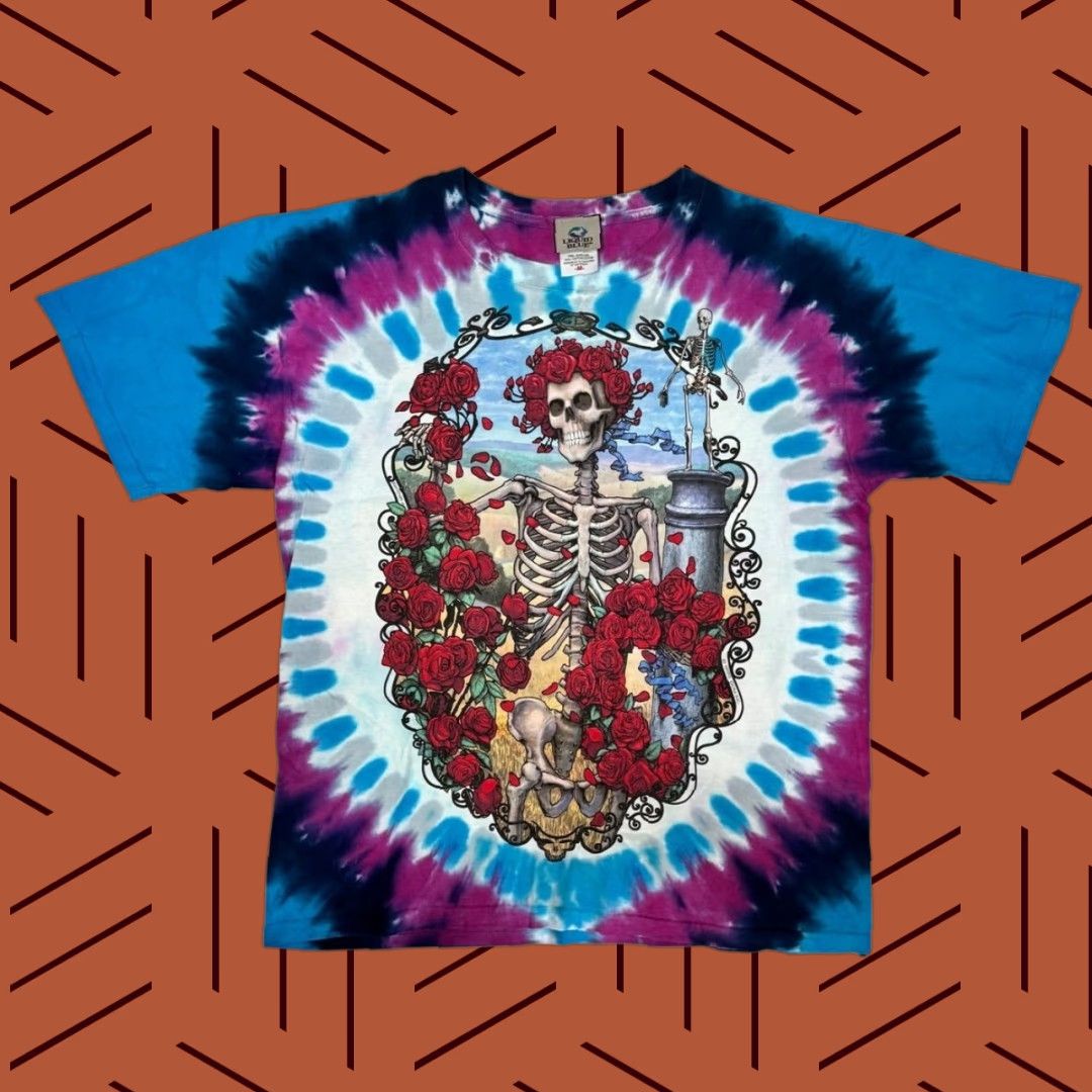 Ripple Junction LIquid Blue Grateful Dead 1965-1995 30 Years T Shirt Men Size M Short Sleeve Y2K Shirt Mens Grateful Dead 1960s 1990s Size US M / EU 48-50 / 2 - 1 Thumbnail