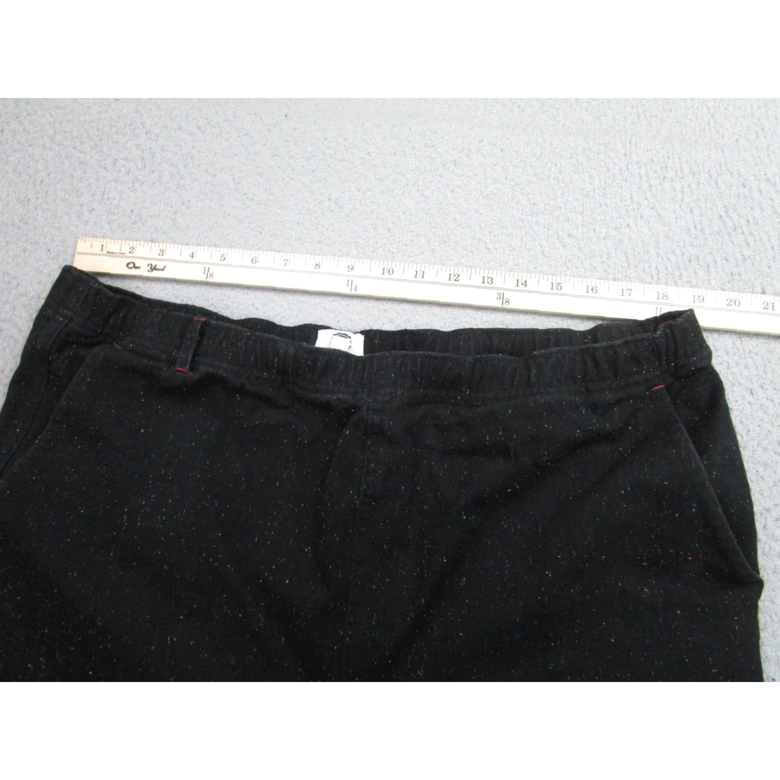 Round Two VINTAGE Round Two Mens Shorts Chino 34 Black Confetti Cotton Elastic Waist Zip Pocket 34 Mens Black Confetti Speckle Size US 34 / EU 50 - 2 Thumbnail
