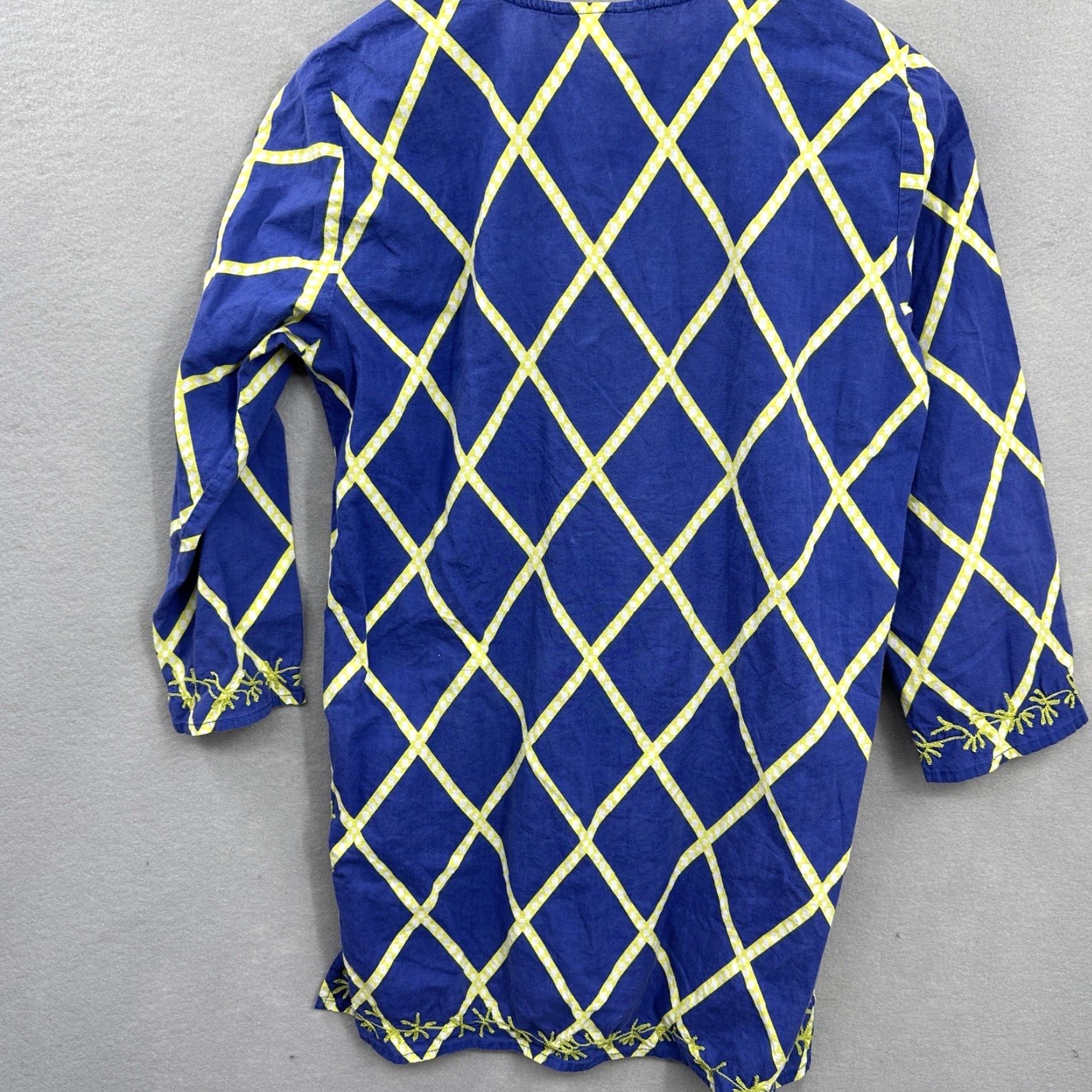 Vintage Roberta Roller Rabbit Blouse Womens S Blue Floral Quiet Luxury Peasant Tunic Shirt Womens S Blue Floral Peasant Tunic Size S / US 4 / IT 40 - 5 Thumbnail