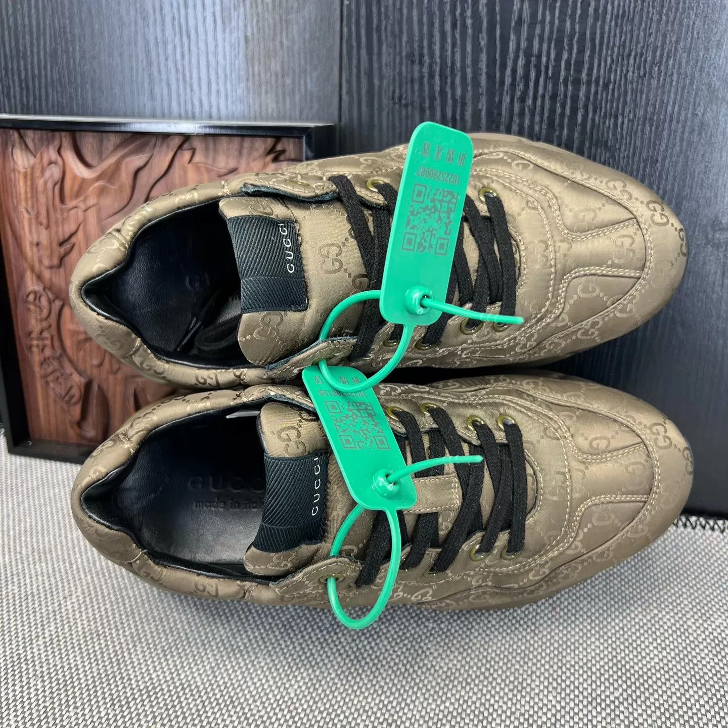 Gucci GUCCI Rhyton Supreme Olive Green 5.5 99 New with Box Size US 6.5 / EU 39-40 - 8 Thumbnail