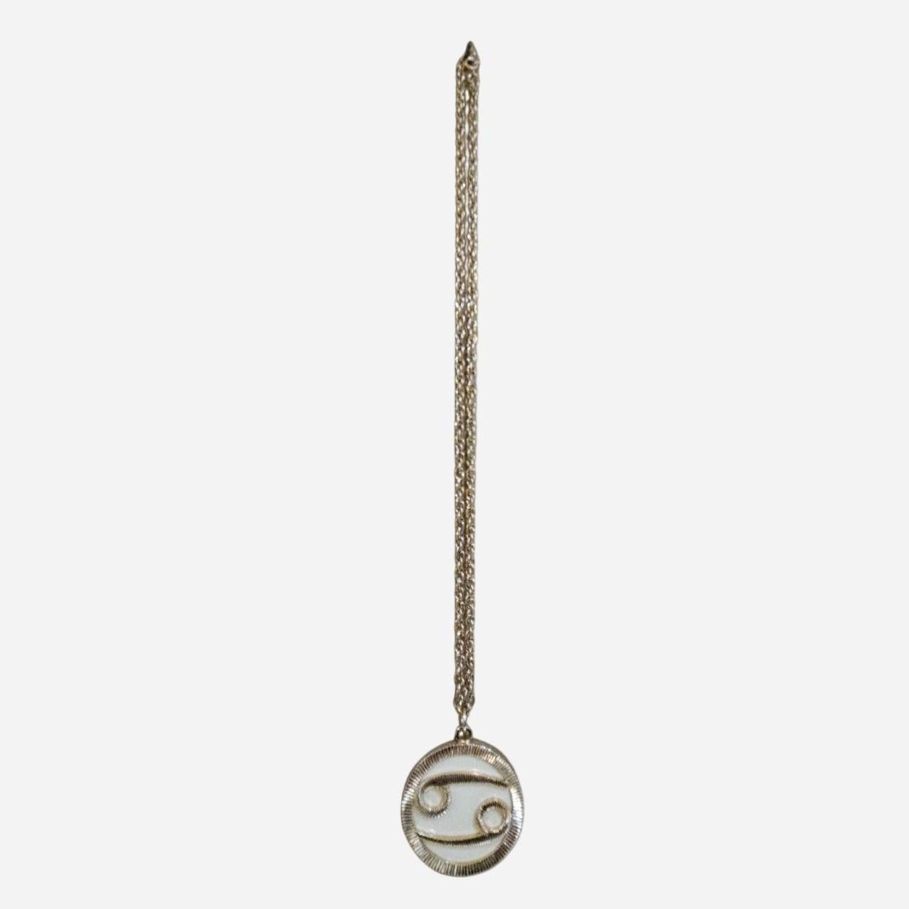 Vintage 70s boho whimsigoth cancer zodiac gold tone necklace Size ONE SIZE - 2 Thumbnail