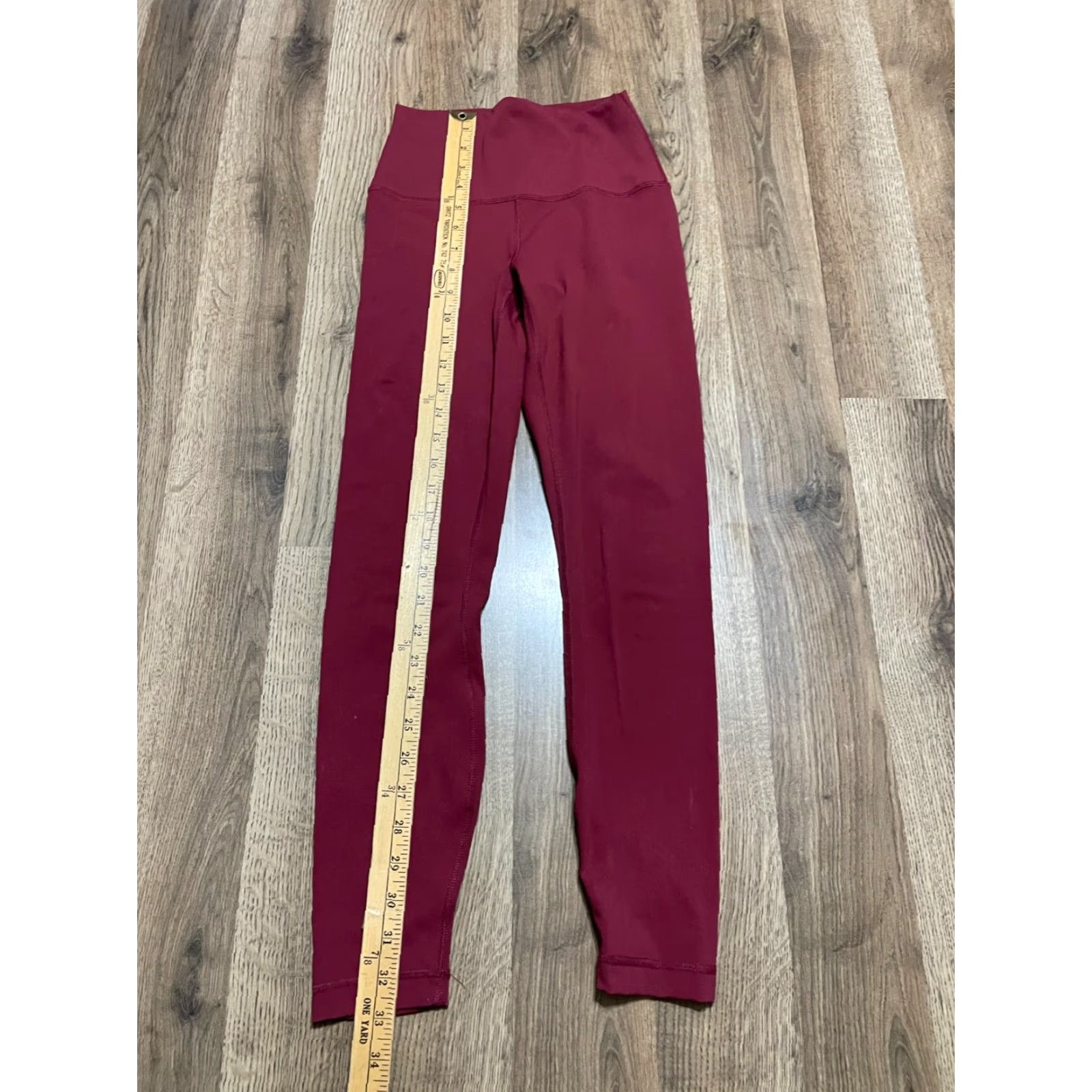 Vintage 90 Degree by Reflex Pants Womens XS Maroon Pull On Leggings Activewear Trousers Skinny Ankle Inseam 24in Casual Fall Spring Summer Red Size 26" / US 2 / IT 38 - 6 Thumbnail
