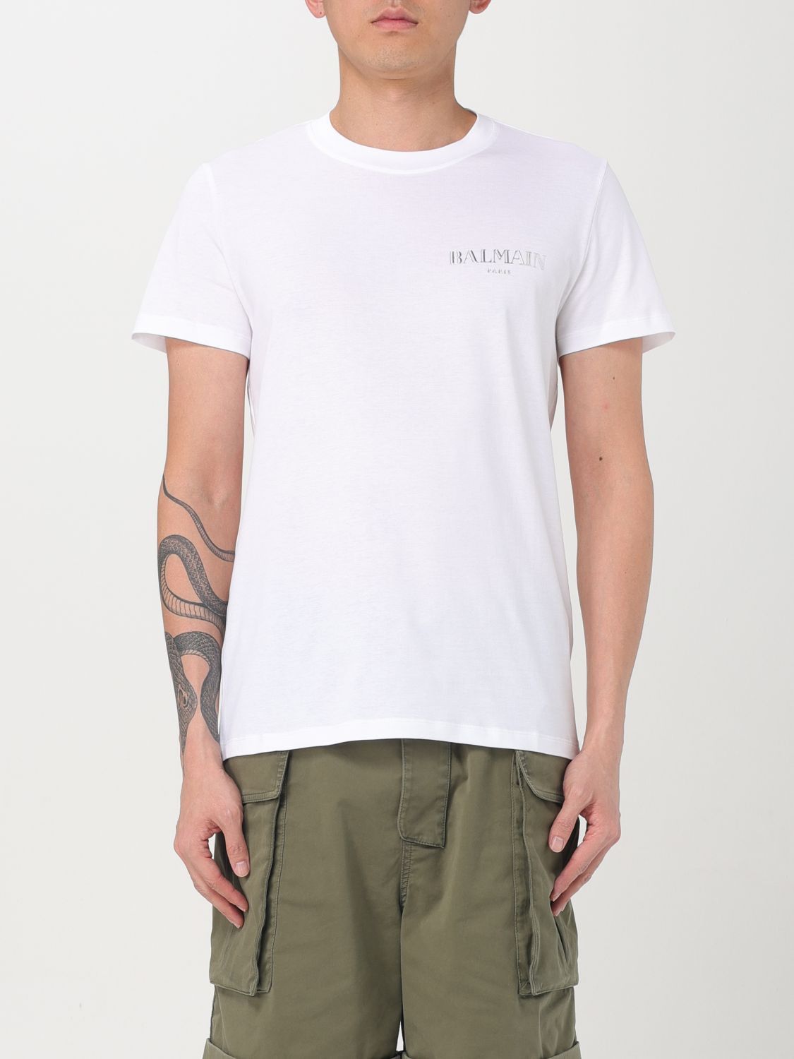 Tシャツ・カットソー BALMAIN Men T Shirts EH1GC026BC94 GAB White Balmain BALMAIN Men T-Shirts EH1GC026BC94 GAB White | Grailed