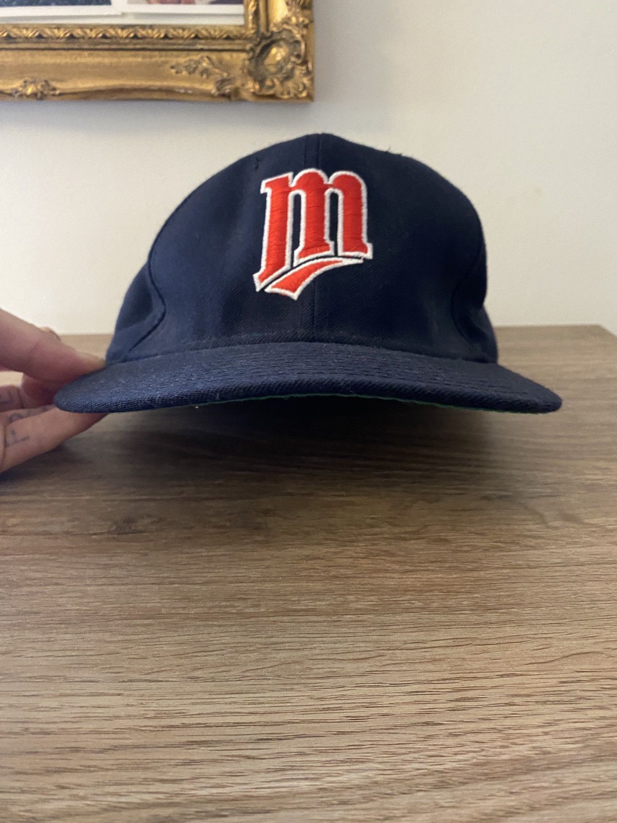 New Era Vintage 90’s Minnesota Twins New Era Wool Fitted Hat 7 3/8 Size ONE SIZE - 5 Thumbnail