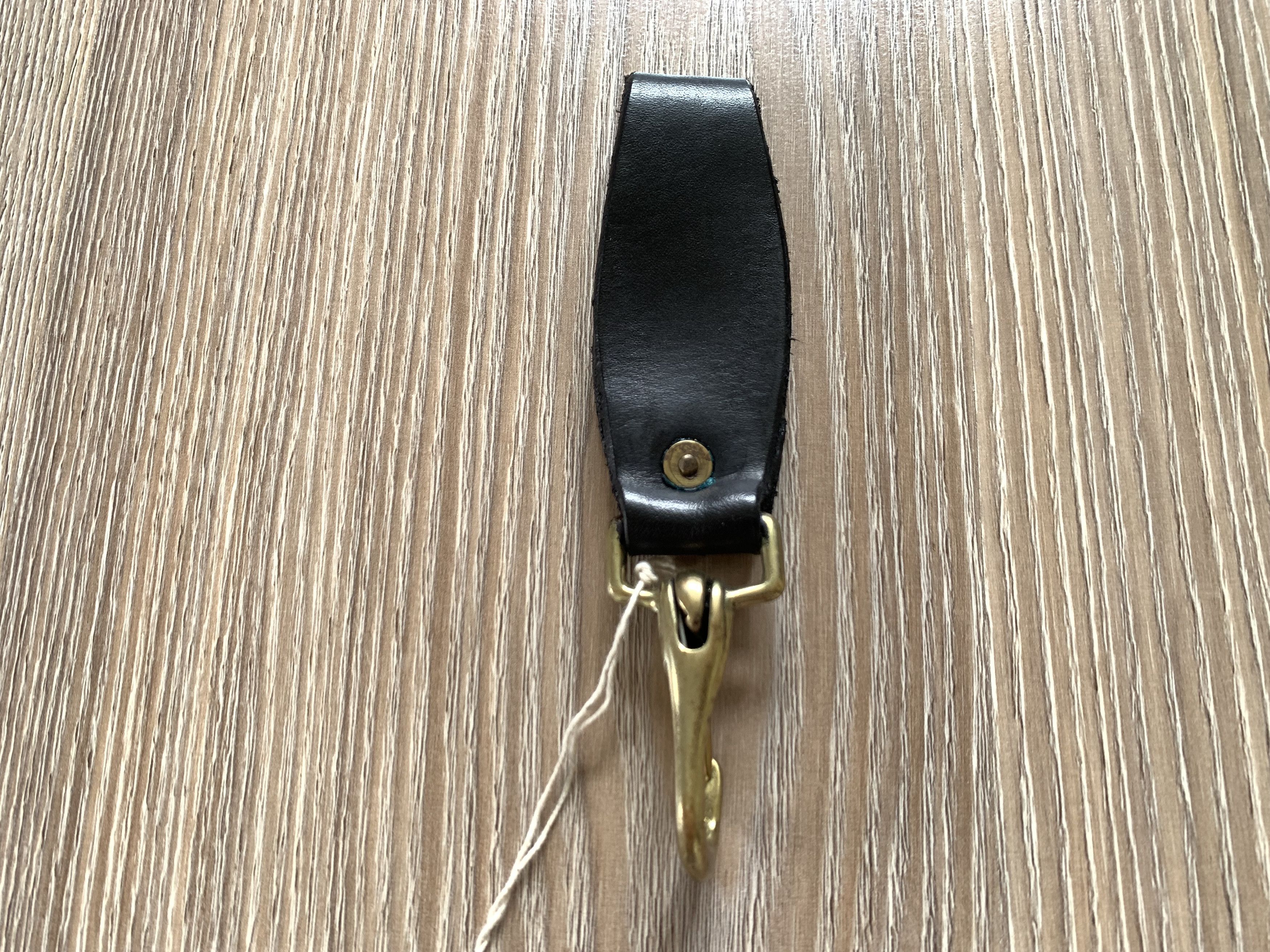 Handmade Black Heavy Classic Leather Keychain Size ONE SIZE - 5 Thumbnail