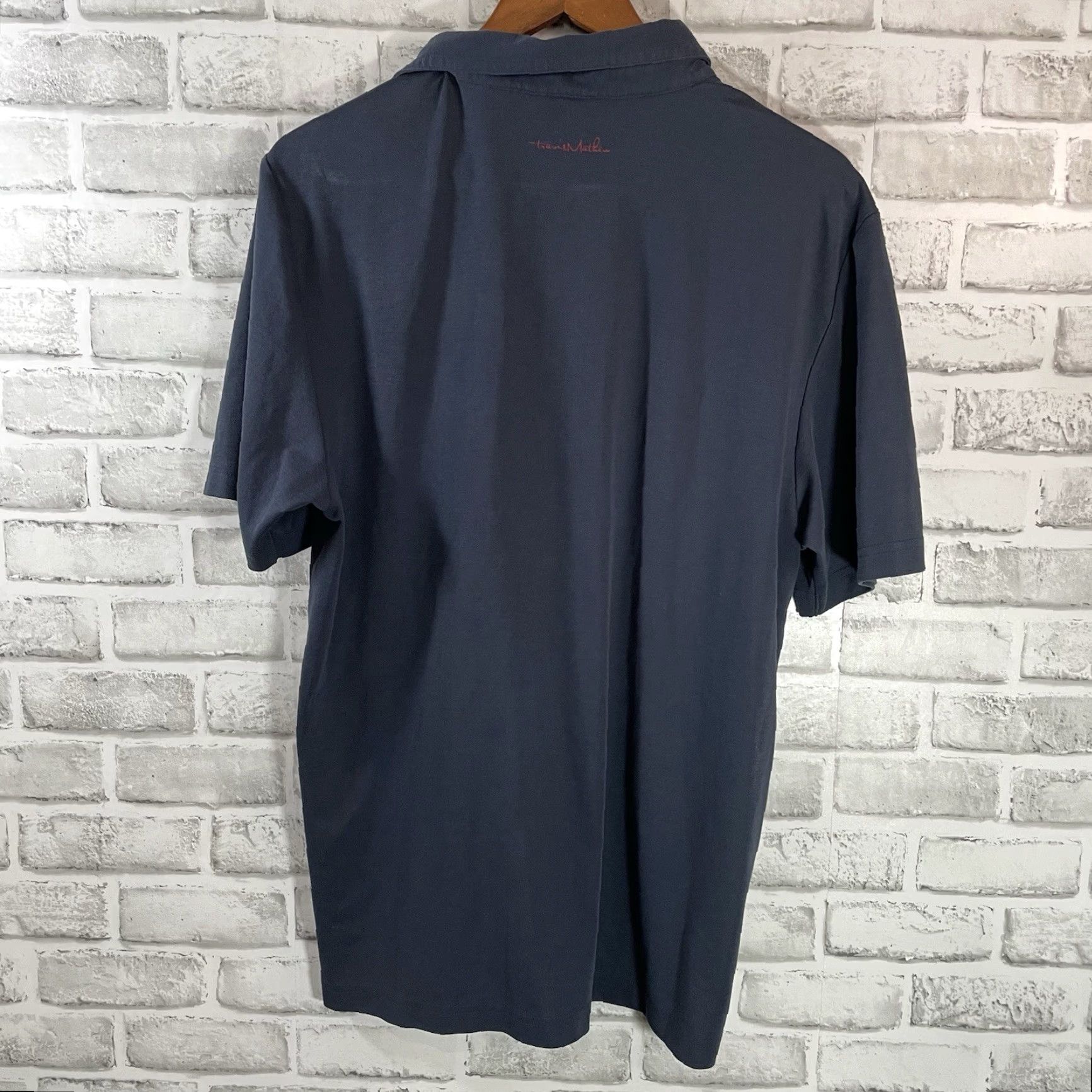 TravisMathew Travis Mathew Polo Shirt Mens Size L Athletic USA Graphic Dark Blue Polo Shirt Mens Size L USA Athletic Graphic Polo Shirt Blue Size US L / EU 52-54 / 3 - 5 Thumbnail