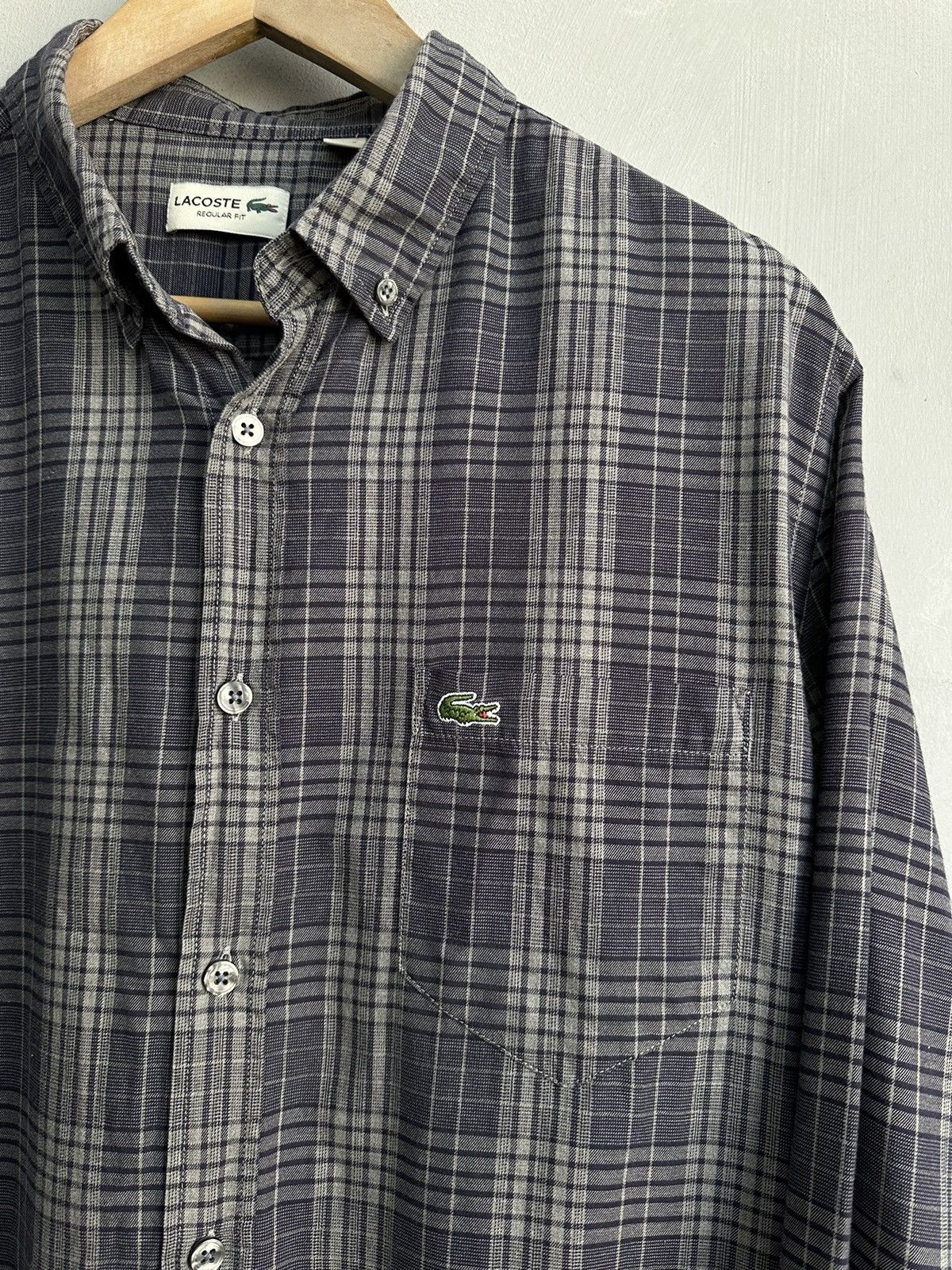 Lacoste Vintage Shirt y2k Lacoste Nova check Japanese Avantgarde Size US L / EU 52-54 / 3 - 3 Thumbnail