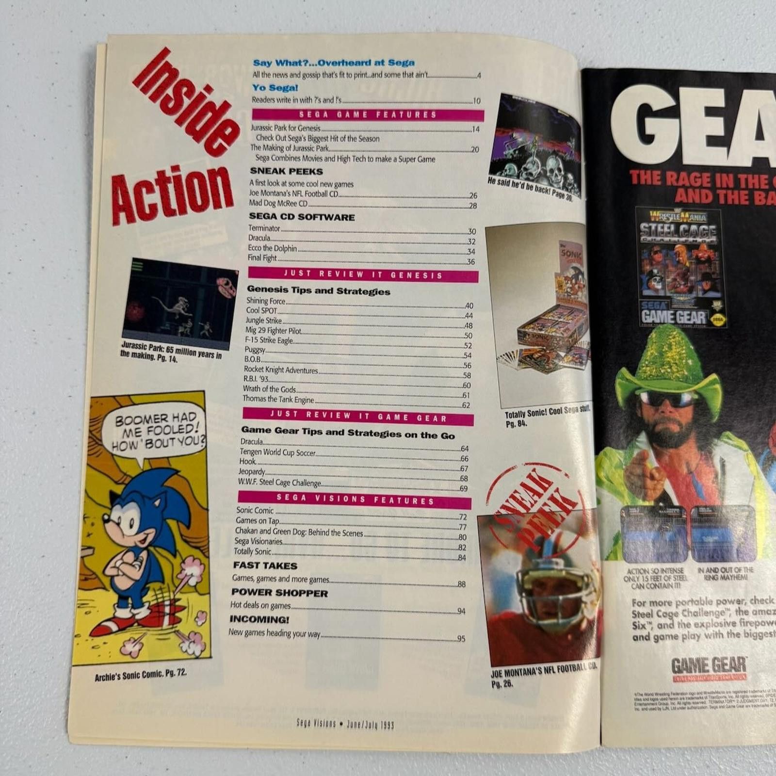Designer Vtg 1993 Sega Visions Magazine Genesis June July Cool Spot Size ONE SIZE - 5 Thumbnail