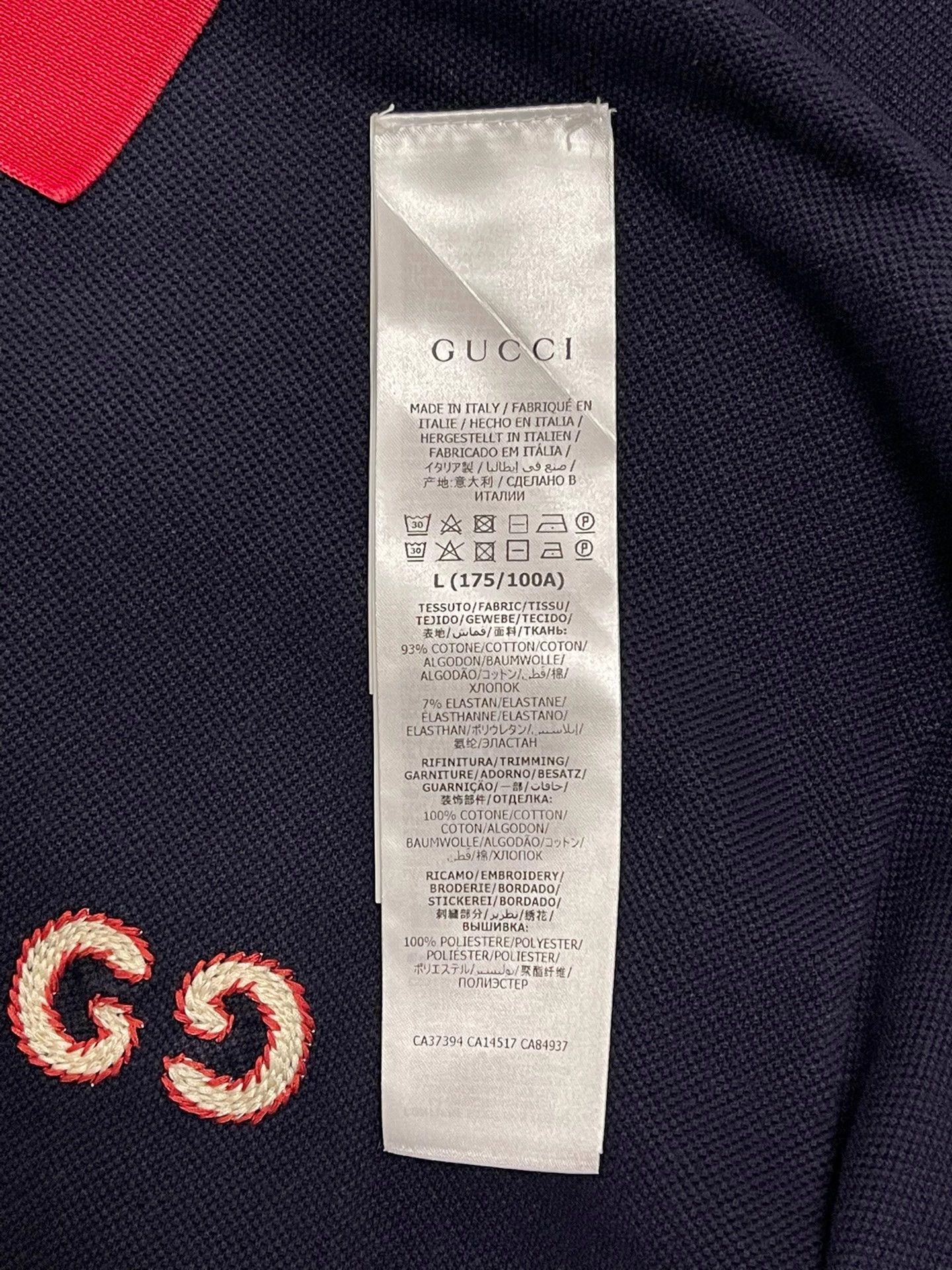 Gucci Gucci Blue Cotton Polo Shirt L Size US L / EU 52-54 / 3 - 4 Thumbnail