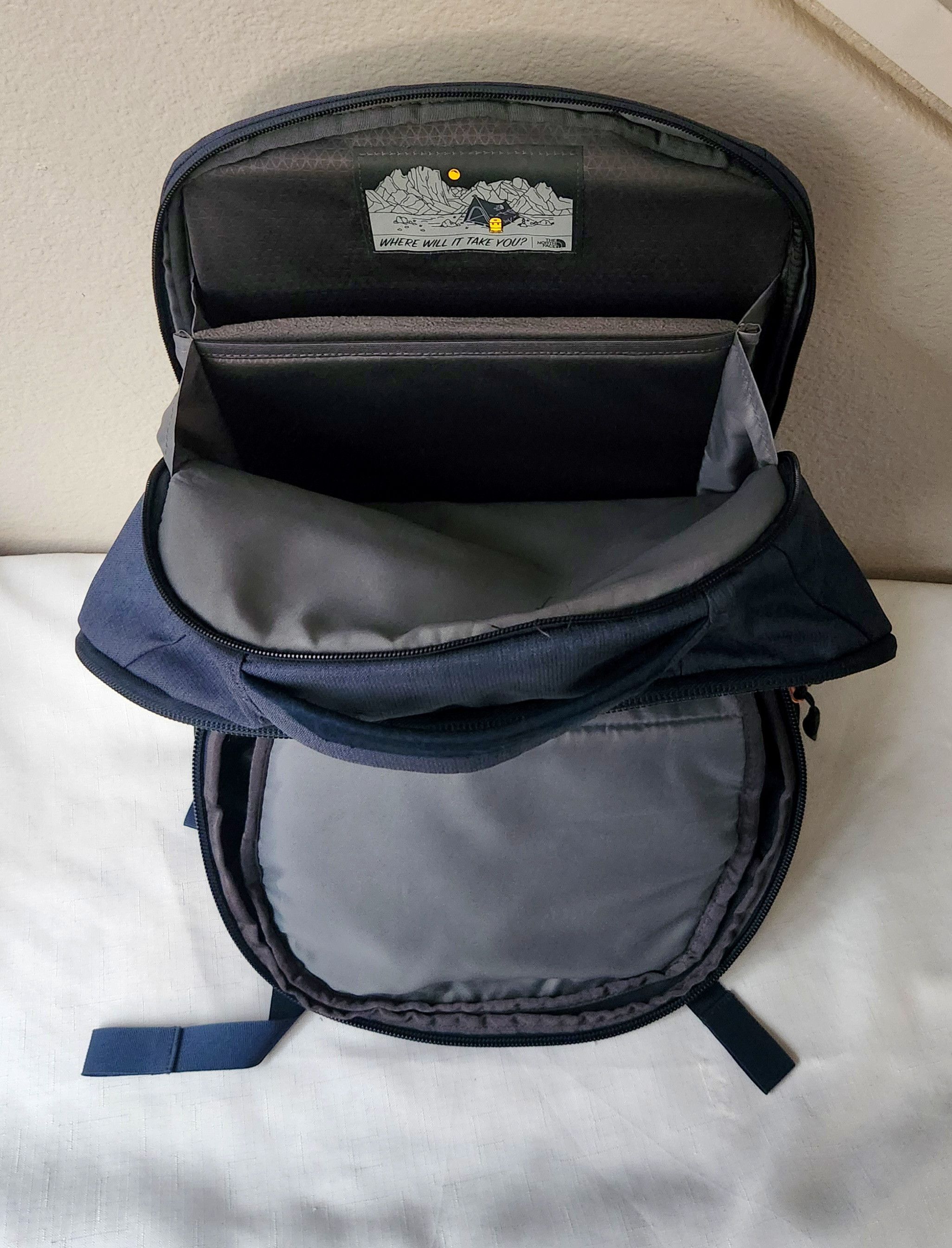 The North Face The North Face Surge Backpack Navy Blue Hiking School Size ONE SIZE - 12 Thumbnail