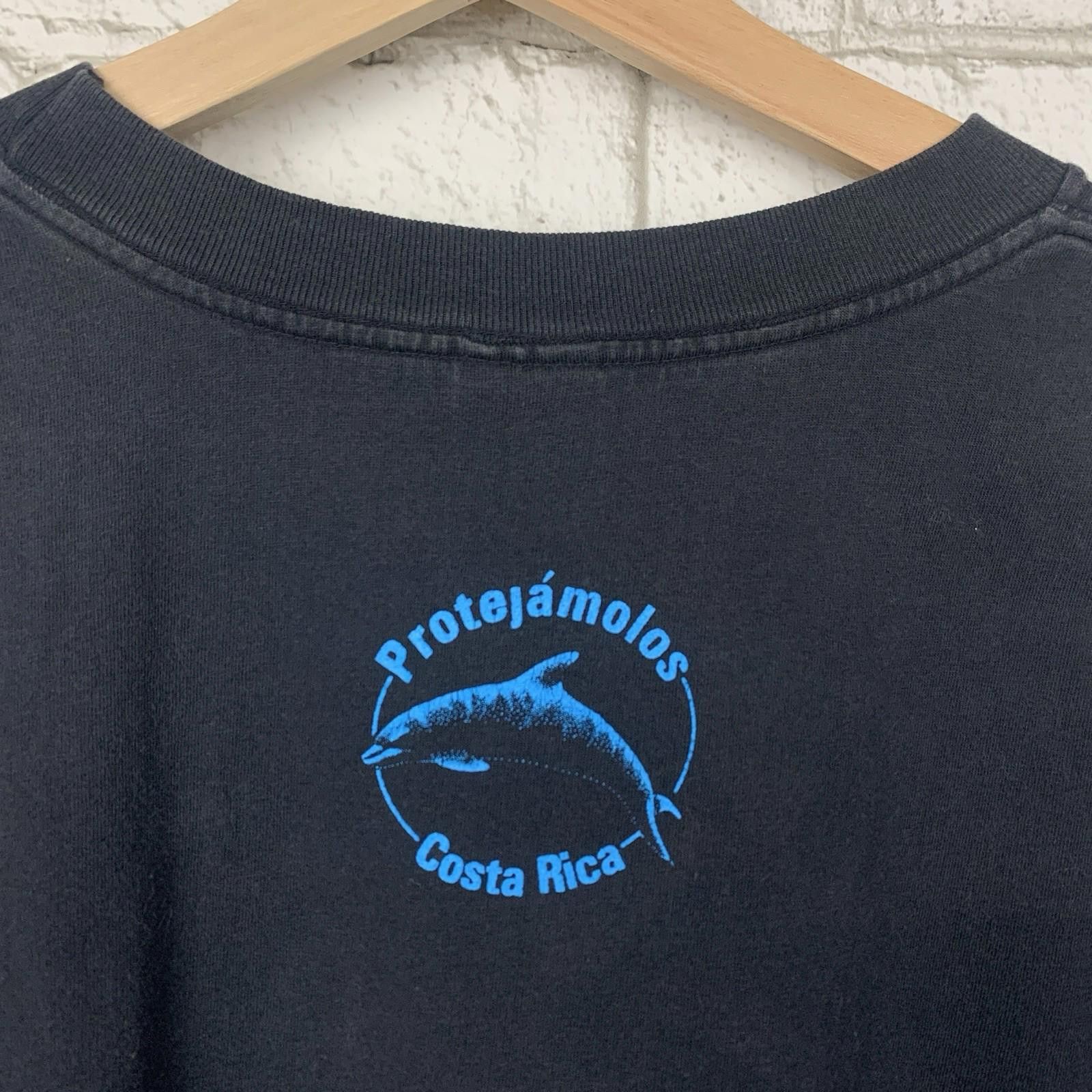 Other Vintage 90s Dolphins Costa Rica Nature Black T Shirt XL Size US XL / EU 56 / 4 - 4 Thumbnail