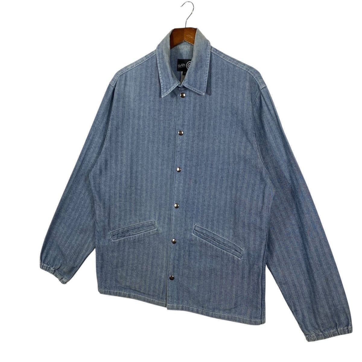 South2 West8 South2 West8 HBT Coach Jacket Blue Herringbone Twill Denim Size US M / EU 48-50 / 2 - 2 Thumbnail