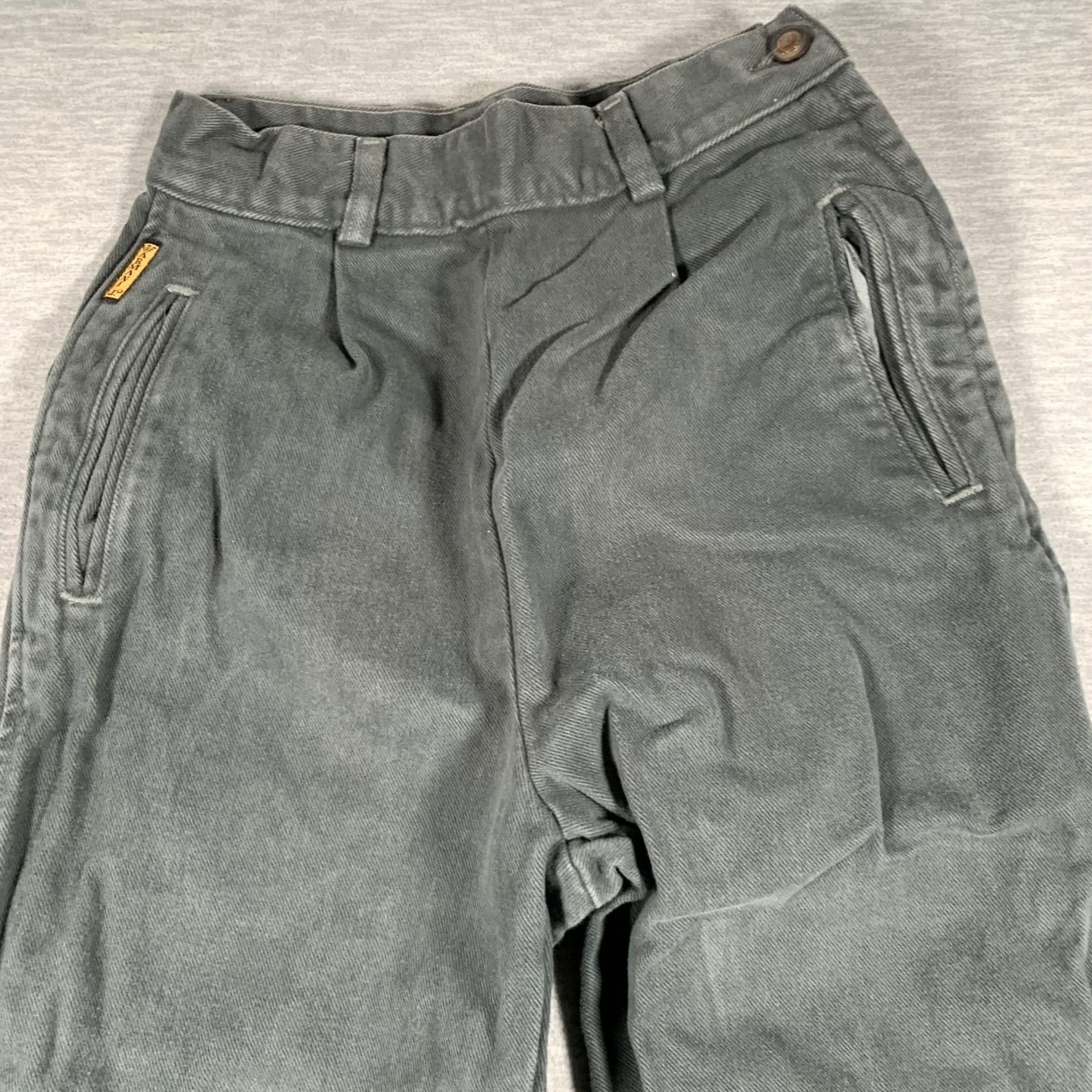 Vintage Vintage Armani Jeans Pants Womens 6 Green Cotton Tapered Chino Twill USA Size 28" / US 6 / IT 42 - 4 Thumbnail
