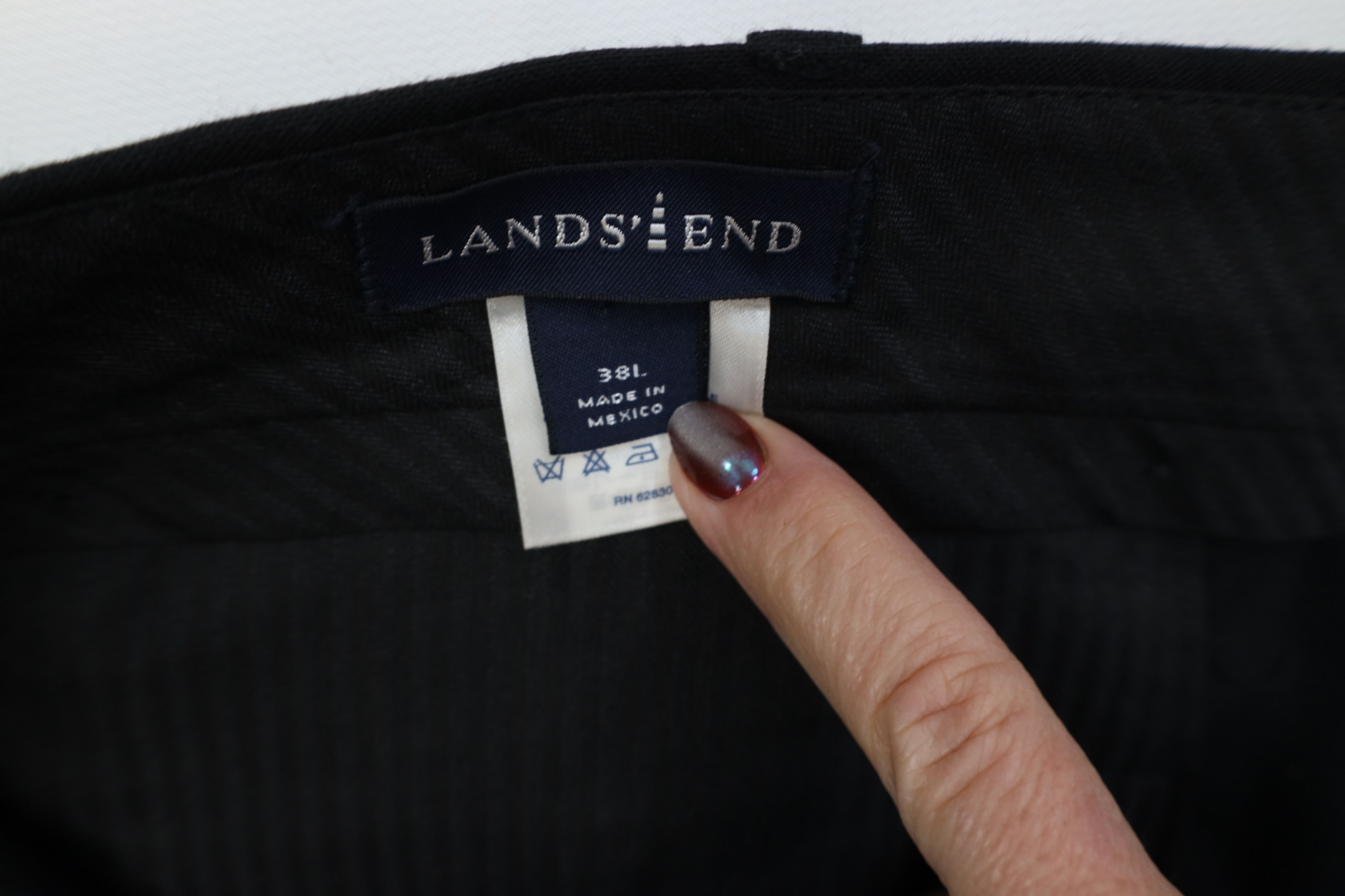 Lands' End Vintage 90s Lands End Wide Leg Chino Pants Trousers Black Size US 38 / EU 54 - 7 Thumbnail