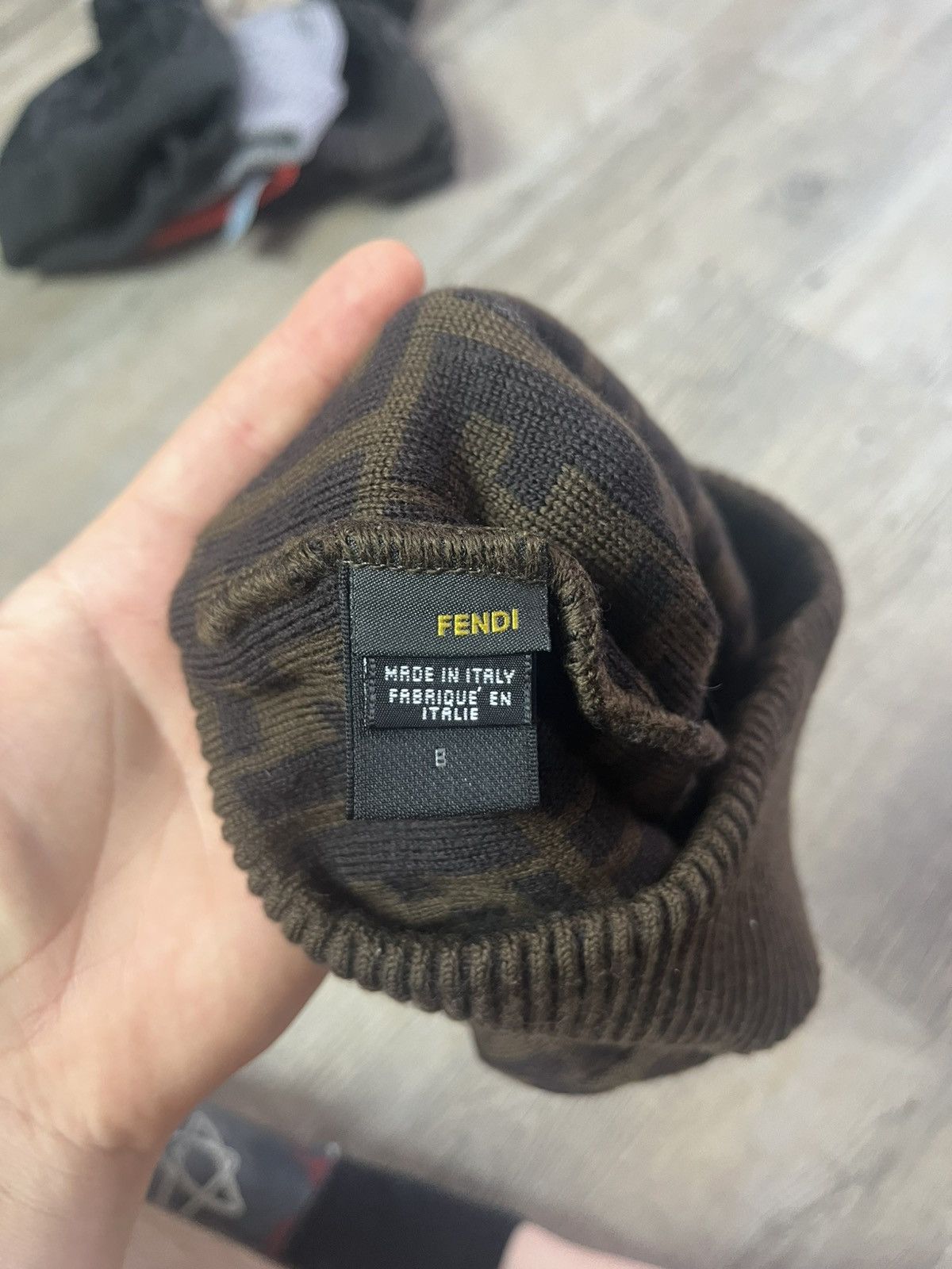 Fendi Fendi monogram beanie brown Size ONE SIZE - 3 Thumbnail