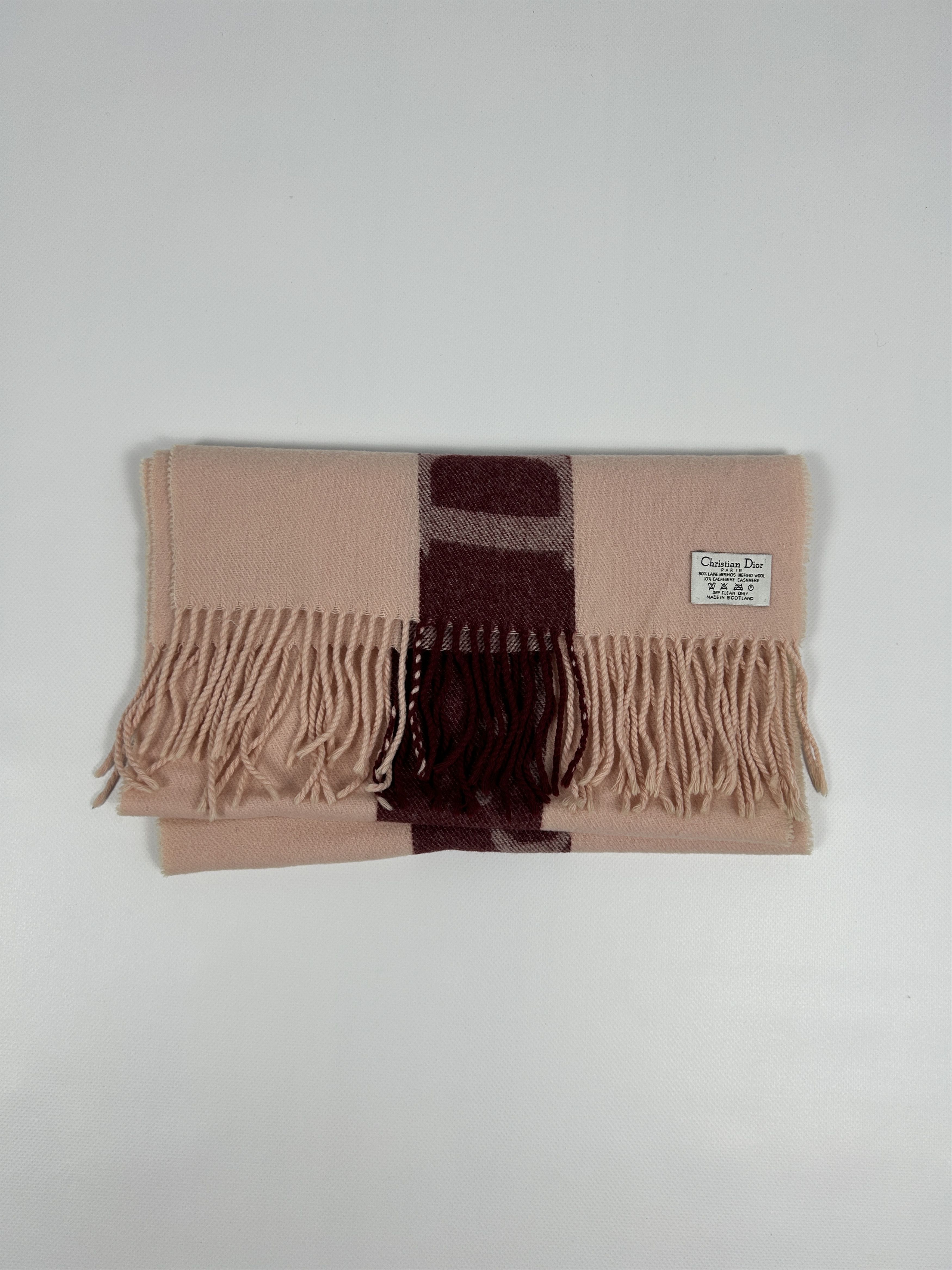 Dior Vintage Dior big logo merino wool and cashmere scarf Size ONE SIZE - 1 Thumbnail