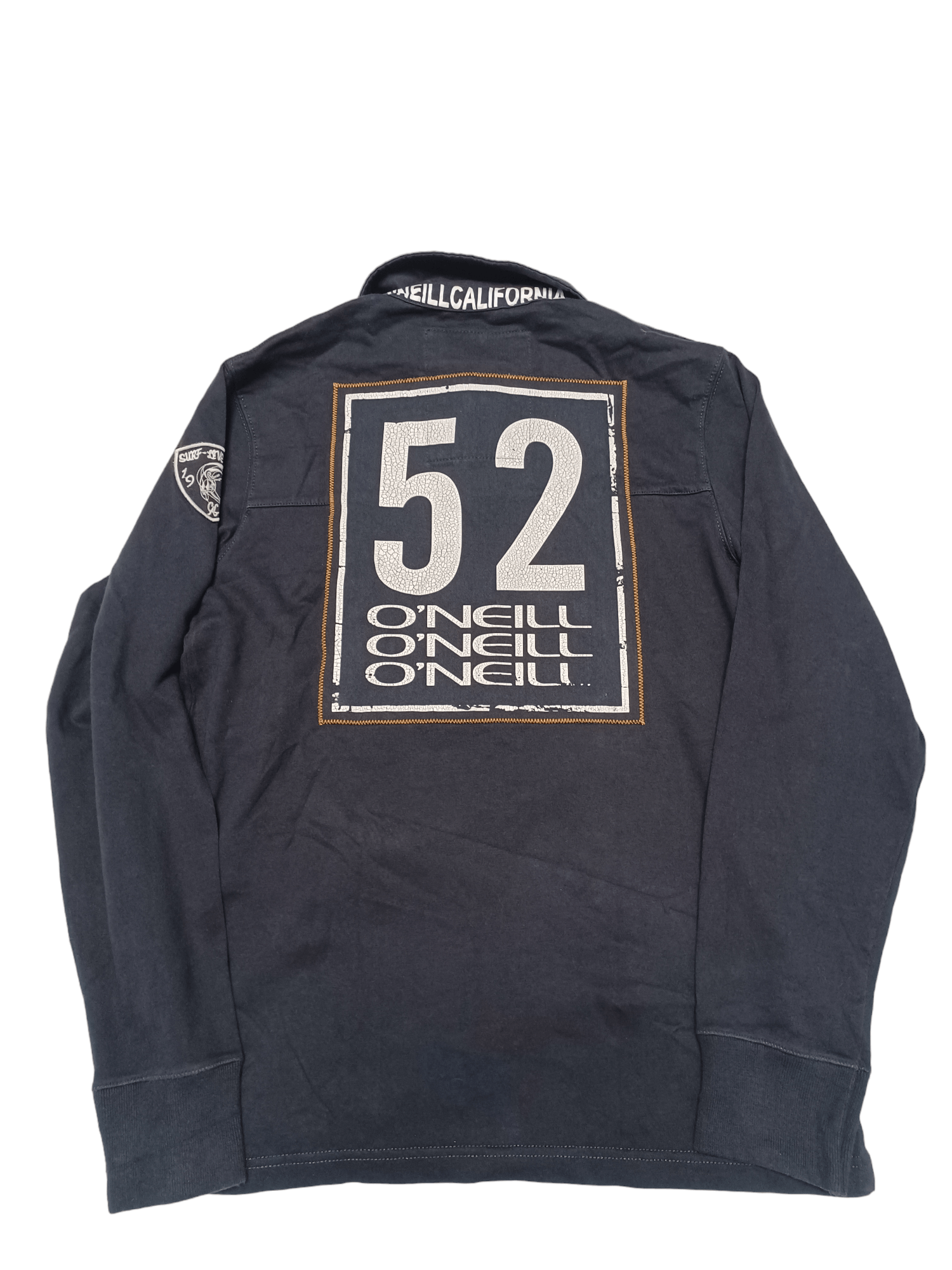 Pre-owned Oneill X Surf Style Oneill Vintage Surf Style Rugby Shirt Sweatshirt Tee In Black